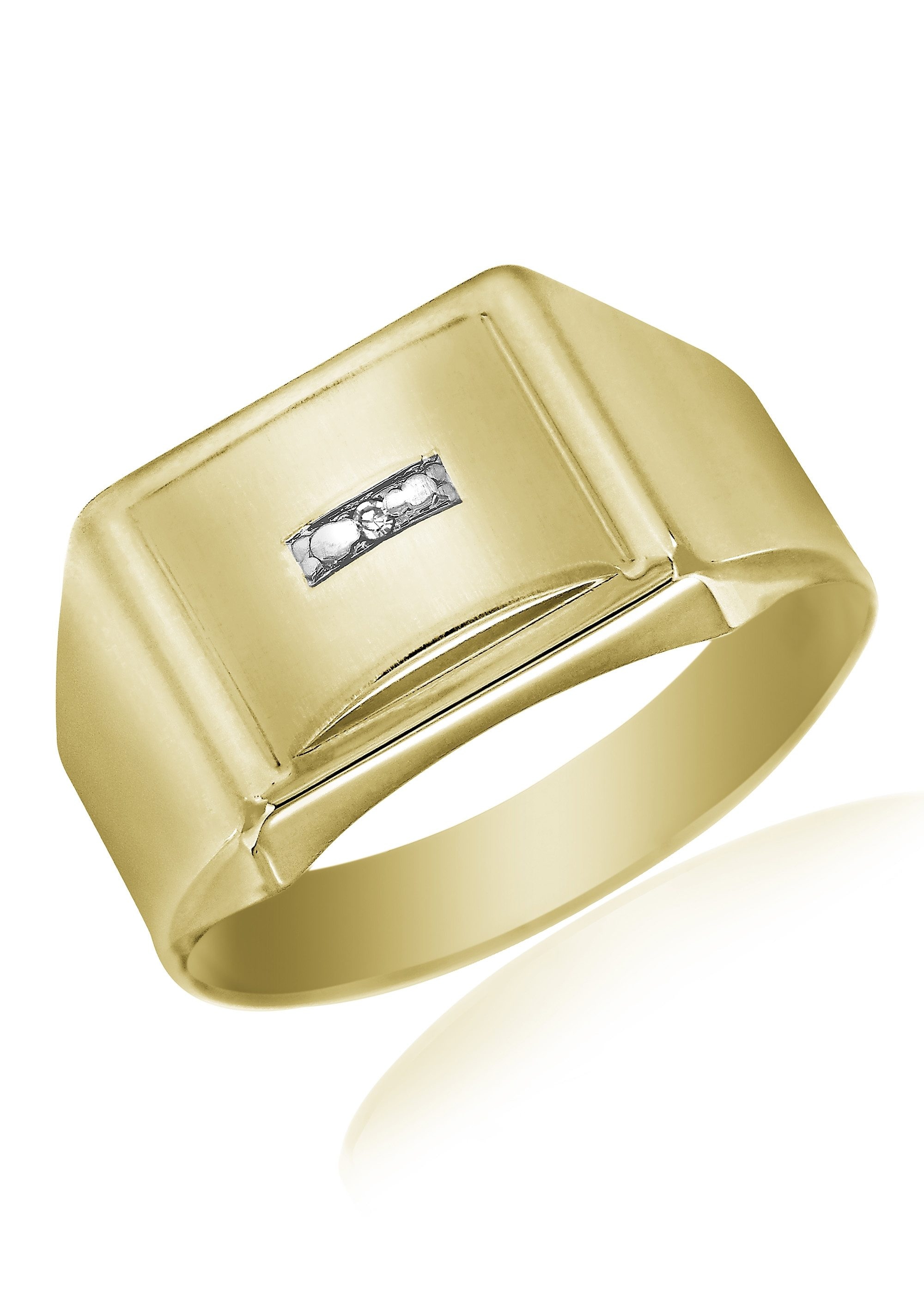 Siegelring »Schmuck Geschenk Gold 333 Herrenring Goldring«, mit Diamant