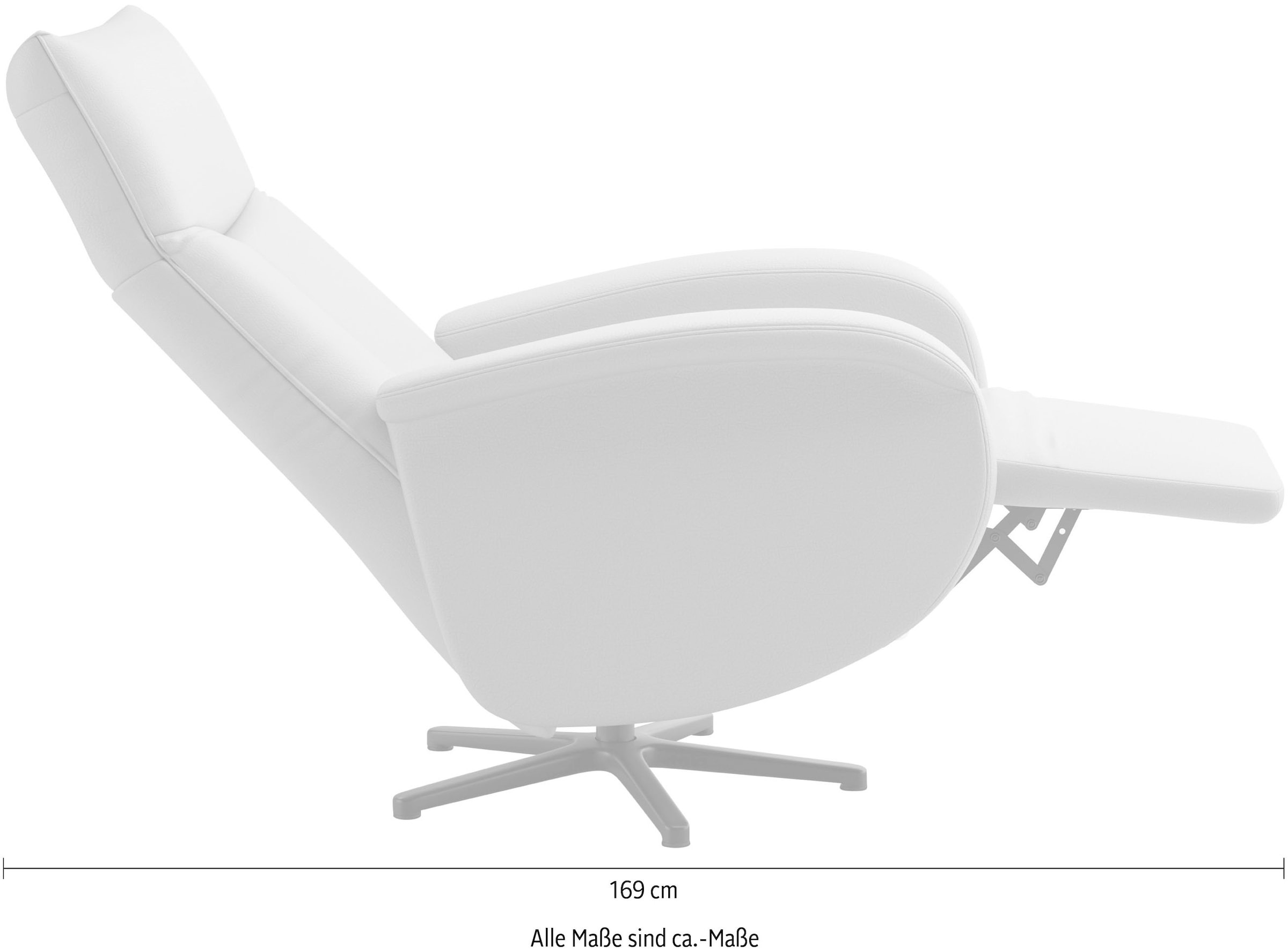 sit&more TV-Sessel »Juma, inkl. Drehfunktion & Kopfteilverstellung«, Höhe Armlehne 64 cm, wahlweise mit Aufstehhilfe, 2 Motoren und Akku