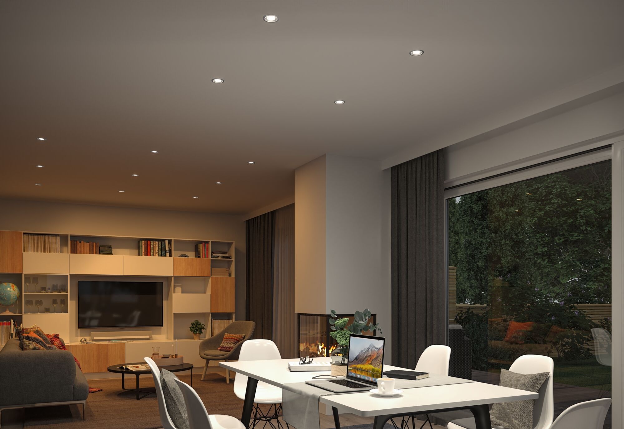 Paulmann LED Einbauleuchte »LED Einbauleuchte Nova Coin rund 84mm 50°«, 3 flammig, Leuchtmittel LED-Modul | LED fest integriert, Memoryfunktion, Farbwechsler, Farbsteuerung, Dimmer, Smart Home