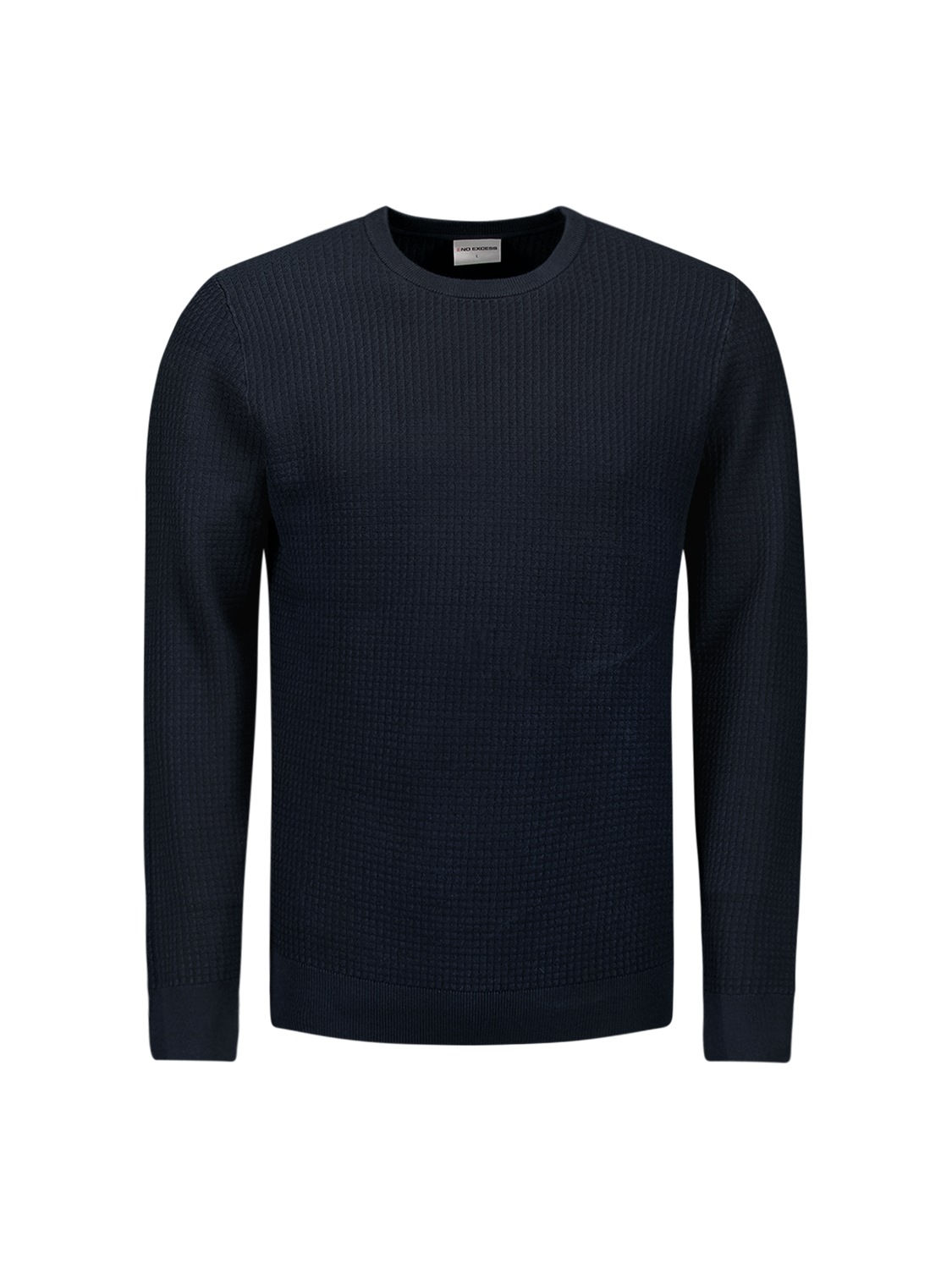 NO EXCESS Rundhalspullover »No Excess Zweifarbiger Rundhals-Pullover«