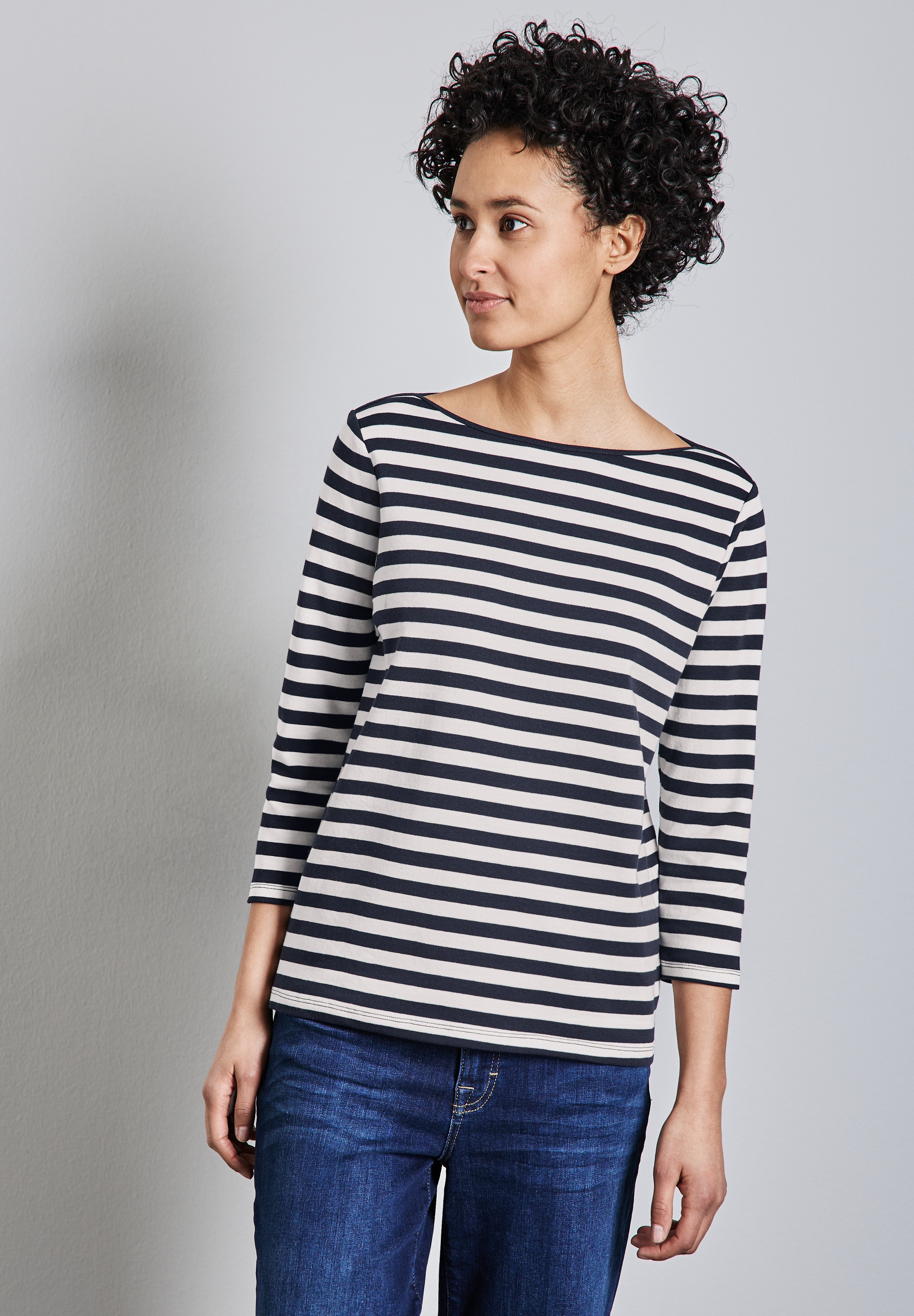 STREET ONE 3/4-Arm-Shirt, aus reiner Baumwolle günstig online kaufen