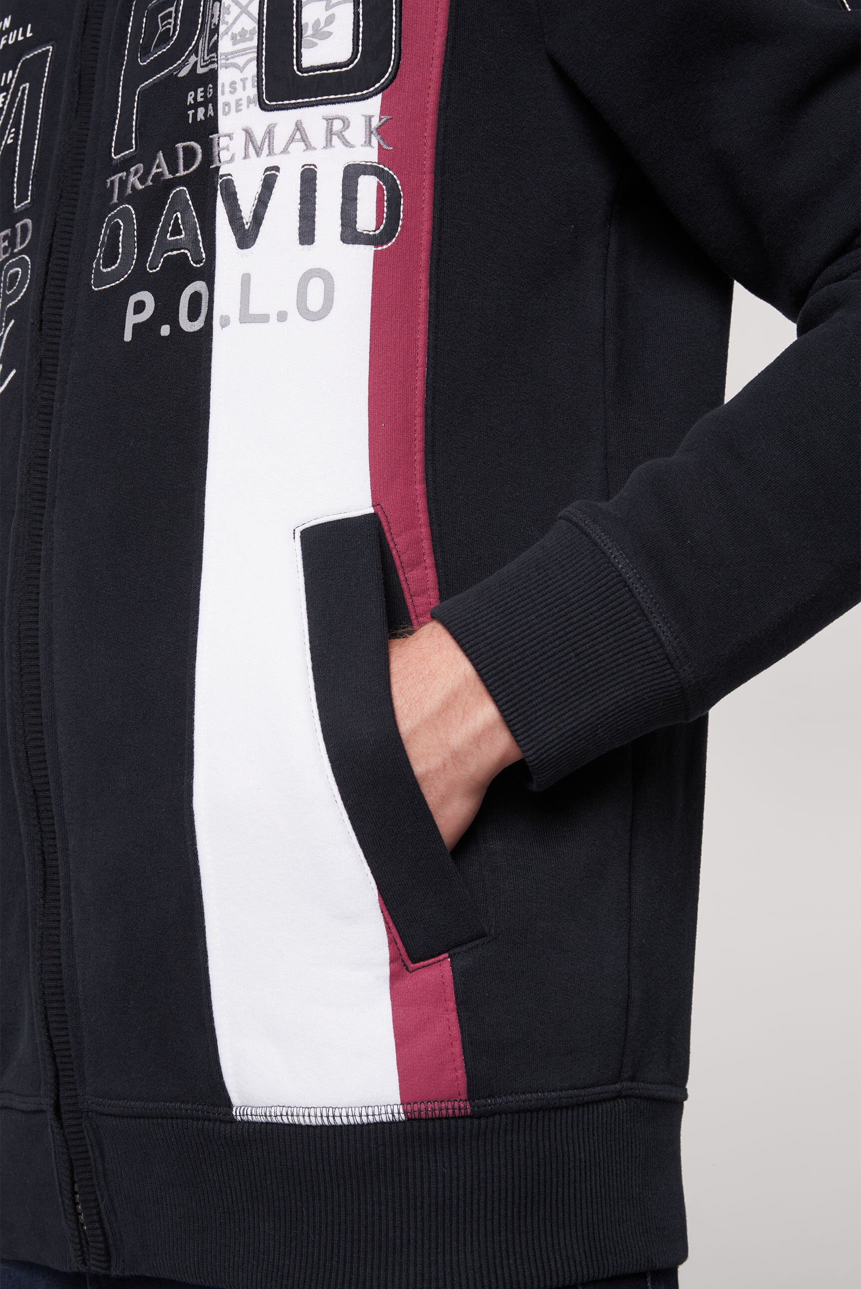CAMP DAVID Sweatjacke, mit Stehkragen