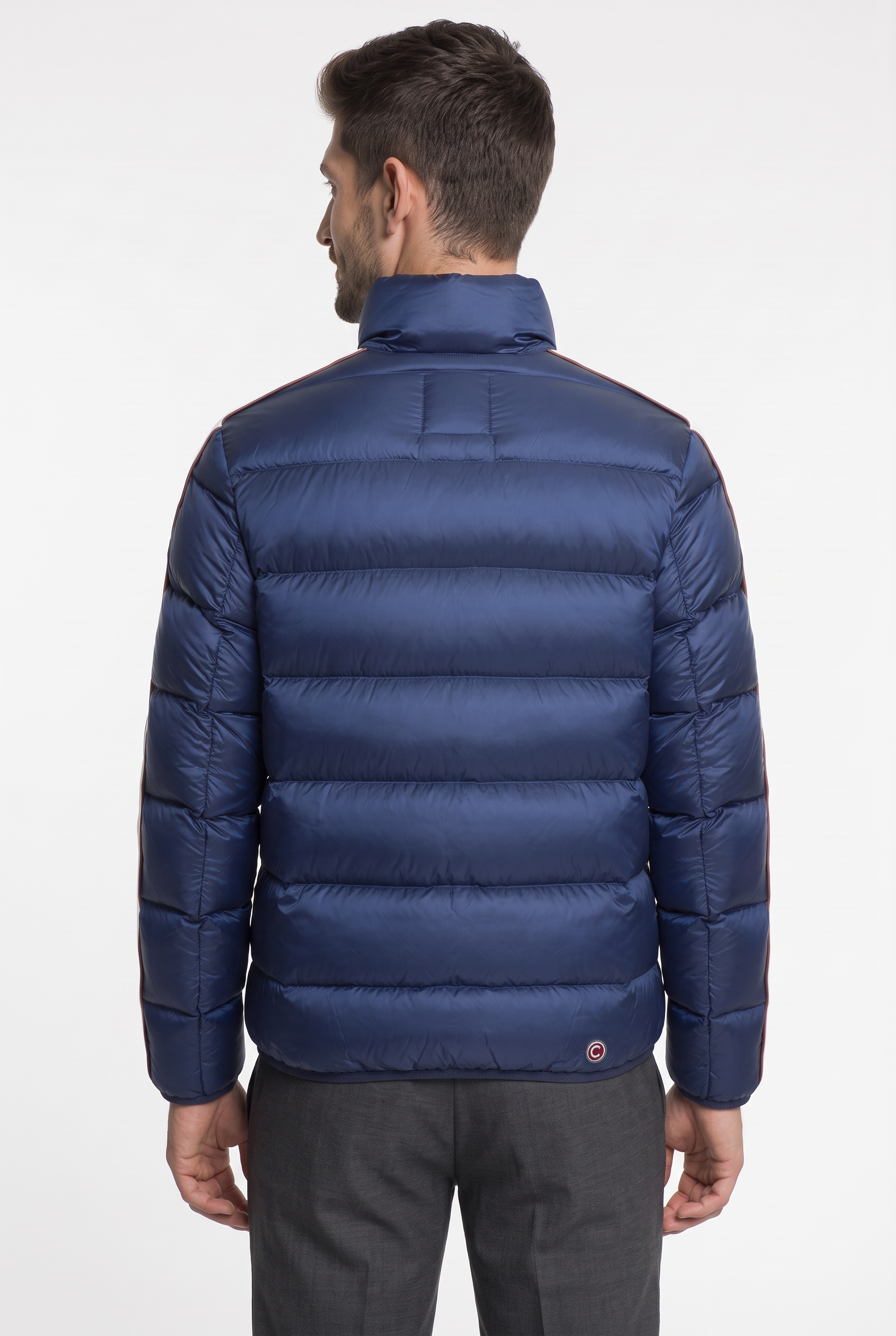 Colmar Daunenjacke ohne Kapuze mit glänzendem Finish und kontrastierenden Galonstreifen
