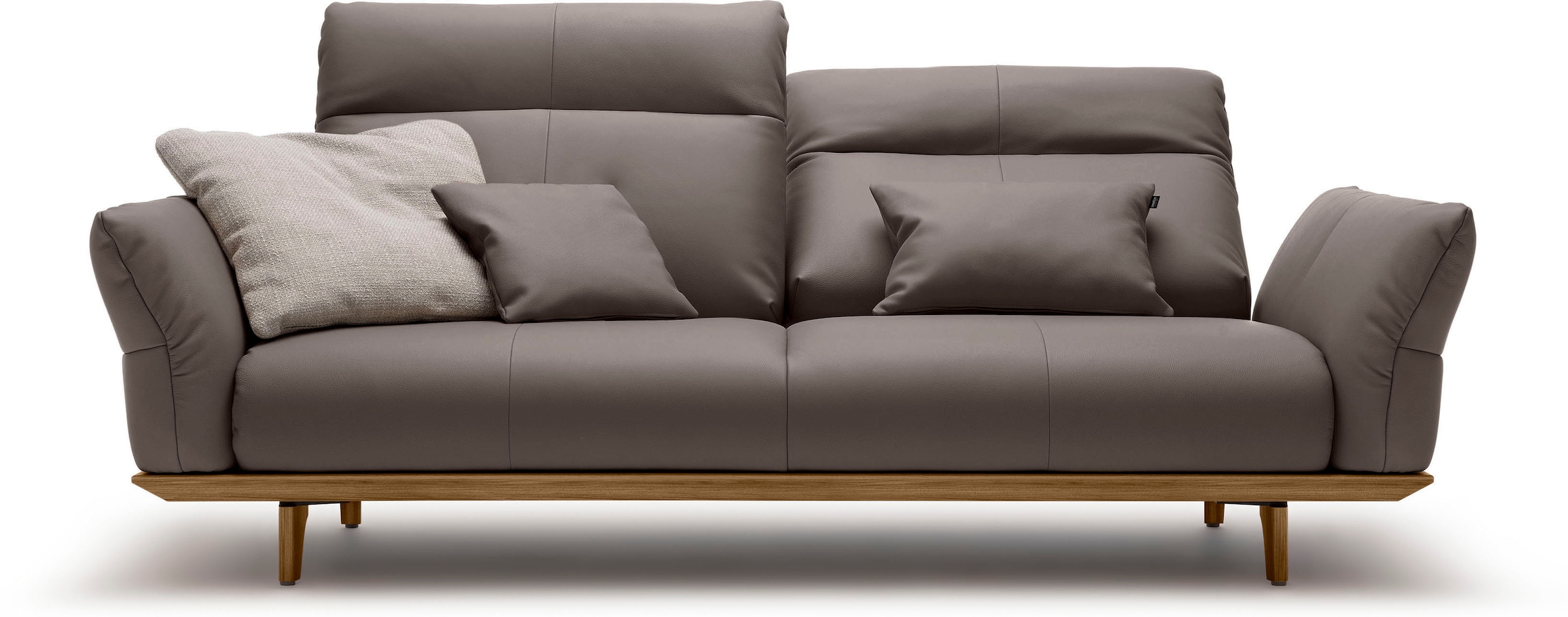 Creation BY ROLF BENZ 3-Sitzer "CR.460", Sockel in Nussbaum, Füße Nussbaum, günstig online kaufen