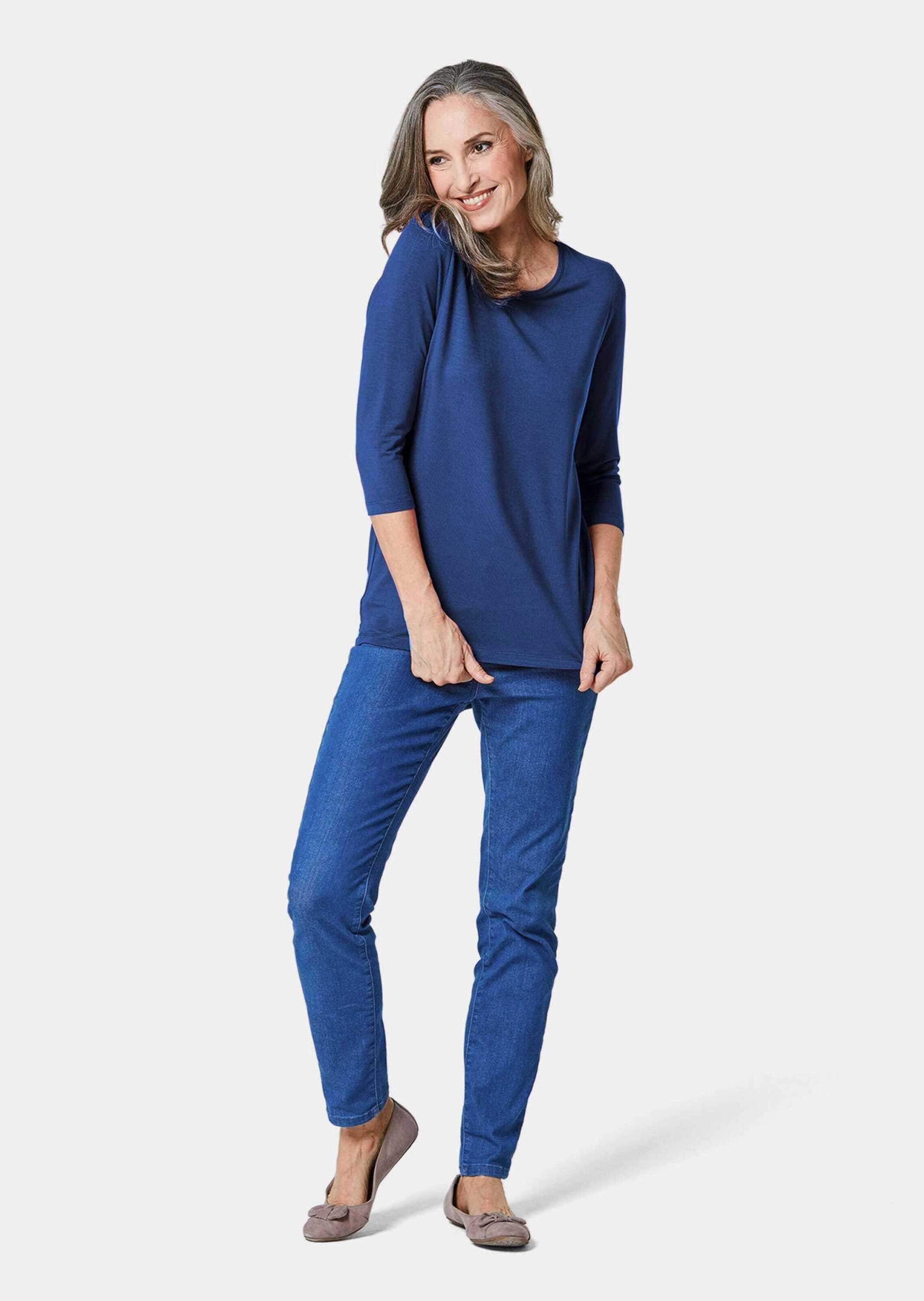 GOLDNER 3/4-Arm-Shirt »Kurzgröße Kombifreundliches Shirt mit ¾ Arm« Ohne