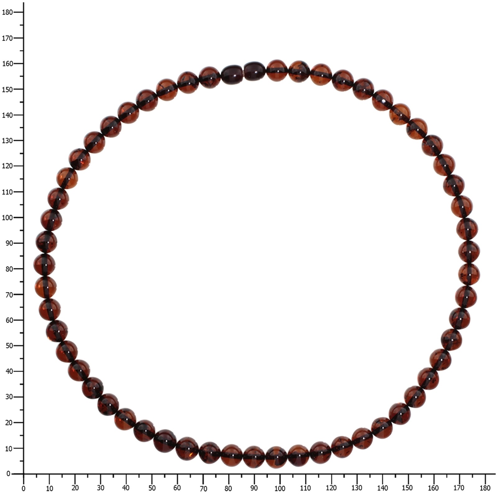 Gliederkette OSTSEE-SCHMUCK "Ostsee-Schmuck Kette Kugel 8 mm Kette Kugel 8 mm" Gr. 42, braun, Halsketten, Damen, 42cm, Bernstein, L: 42, Gliederkette 2