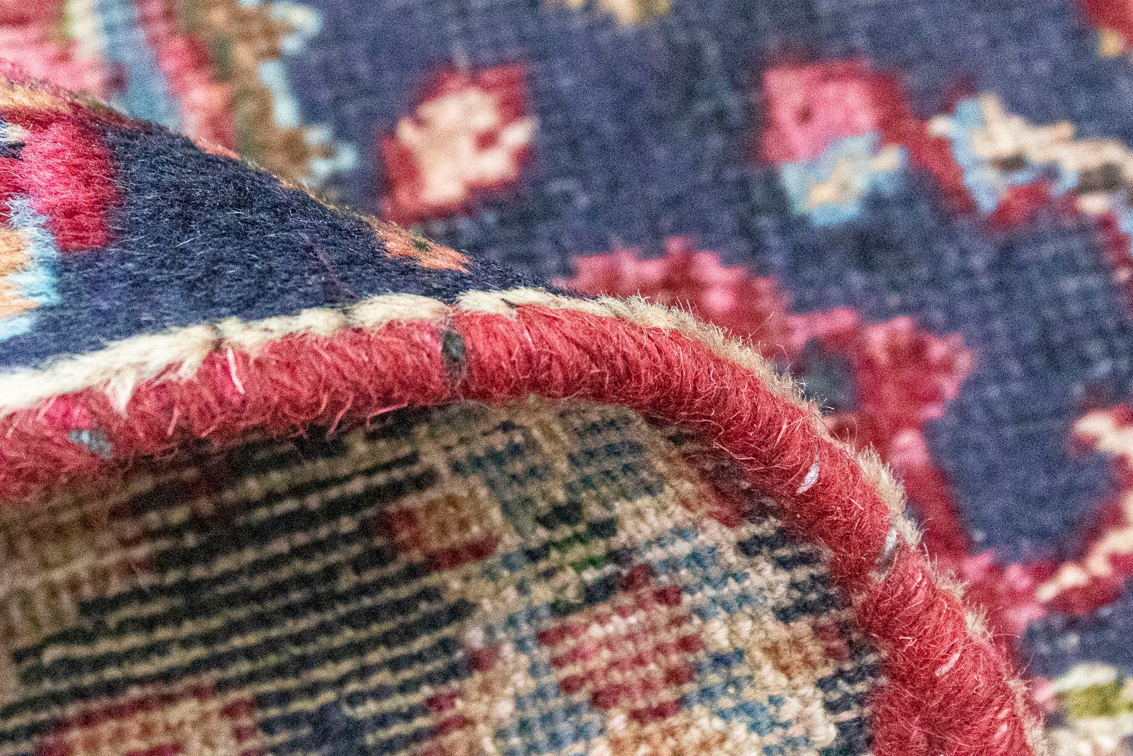 morgenland Wollteppich »Maschad Teppich handgeknüpft blau«, rechteckig