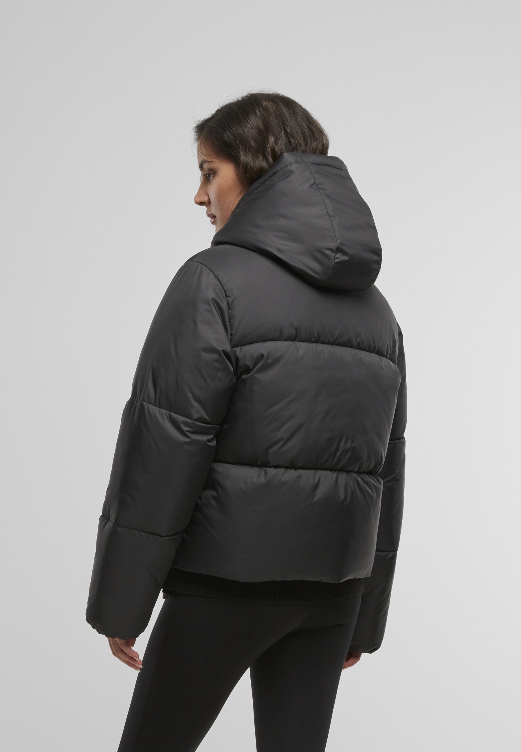 URBAN CLASSICS Winterjacke »Urban Classics Ladies Hooded Collar Puffer Jacket« 1 Stk. tlg. mit Kapuze
