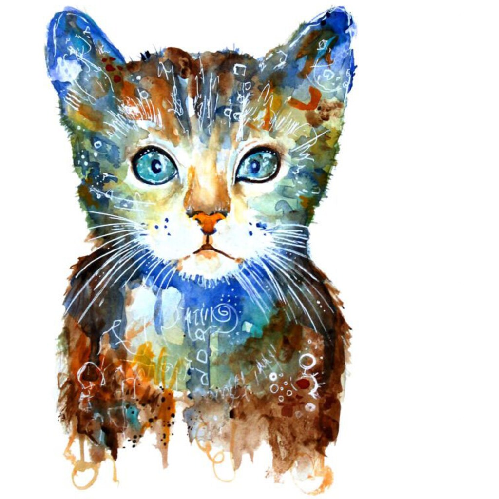 Wall-Art Wandtattoo »Lebensfreude Kleine Katze«, (1 St.)