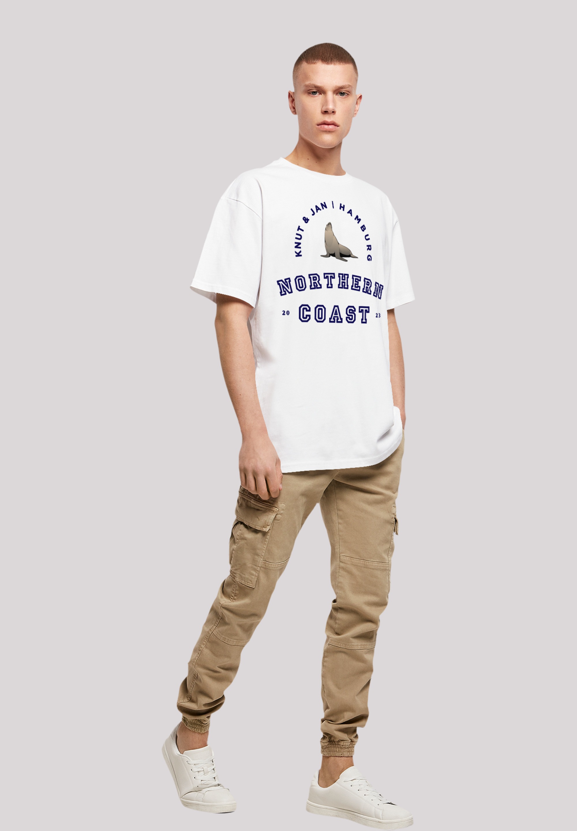 F4NT4STIC T-Shirt »Robbe Knut & Jan Hamburg«, Print
