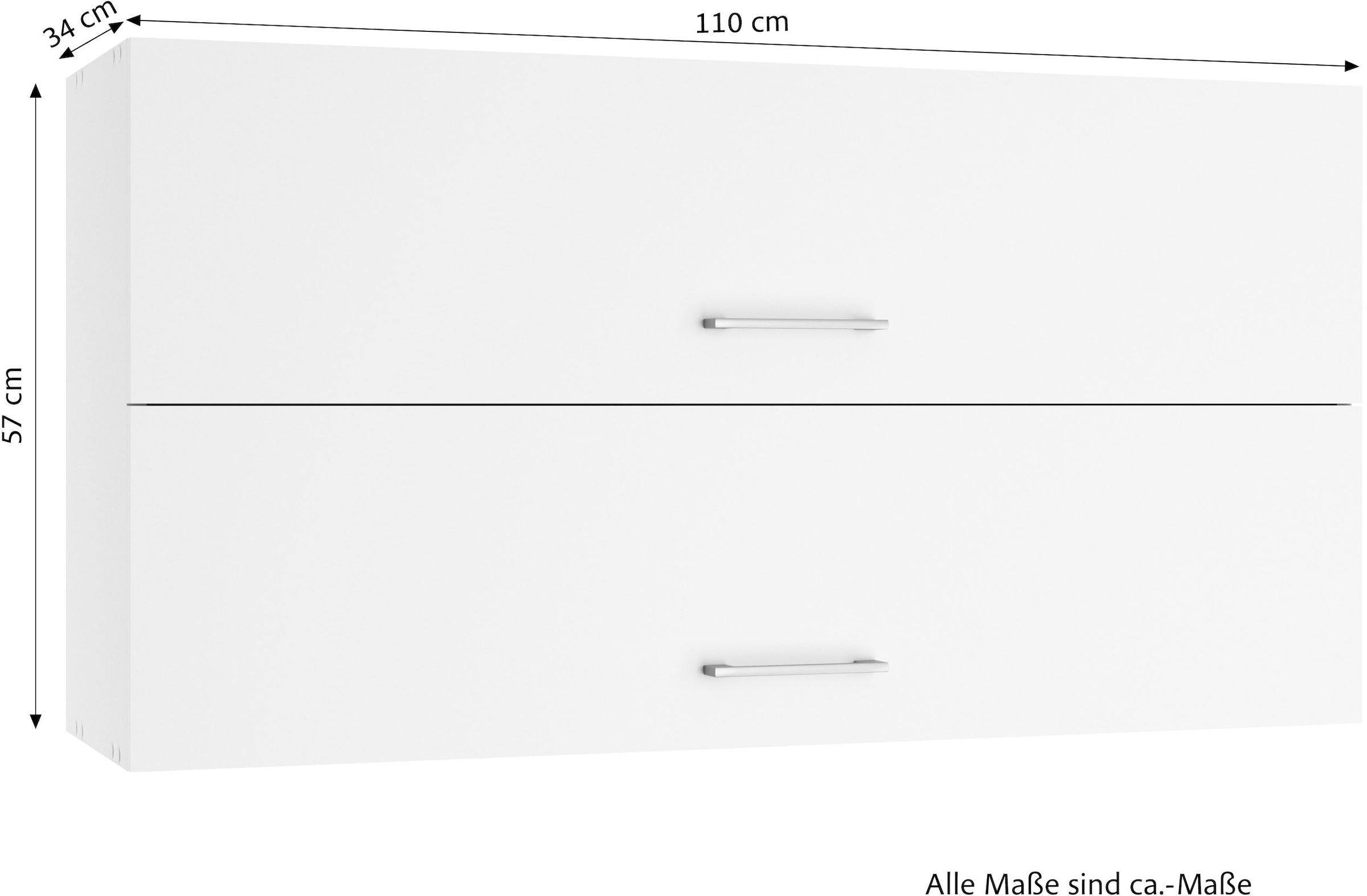 KOCHSTATION Klapphängeschrank »KS-Milan«, HELD Möbel, Klapphängeschrank 110 cm, matte oder hochglänzende Fronten
