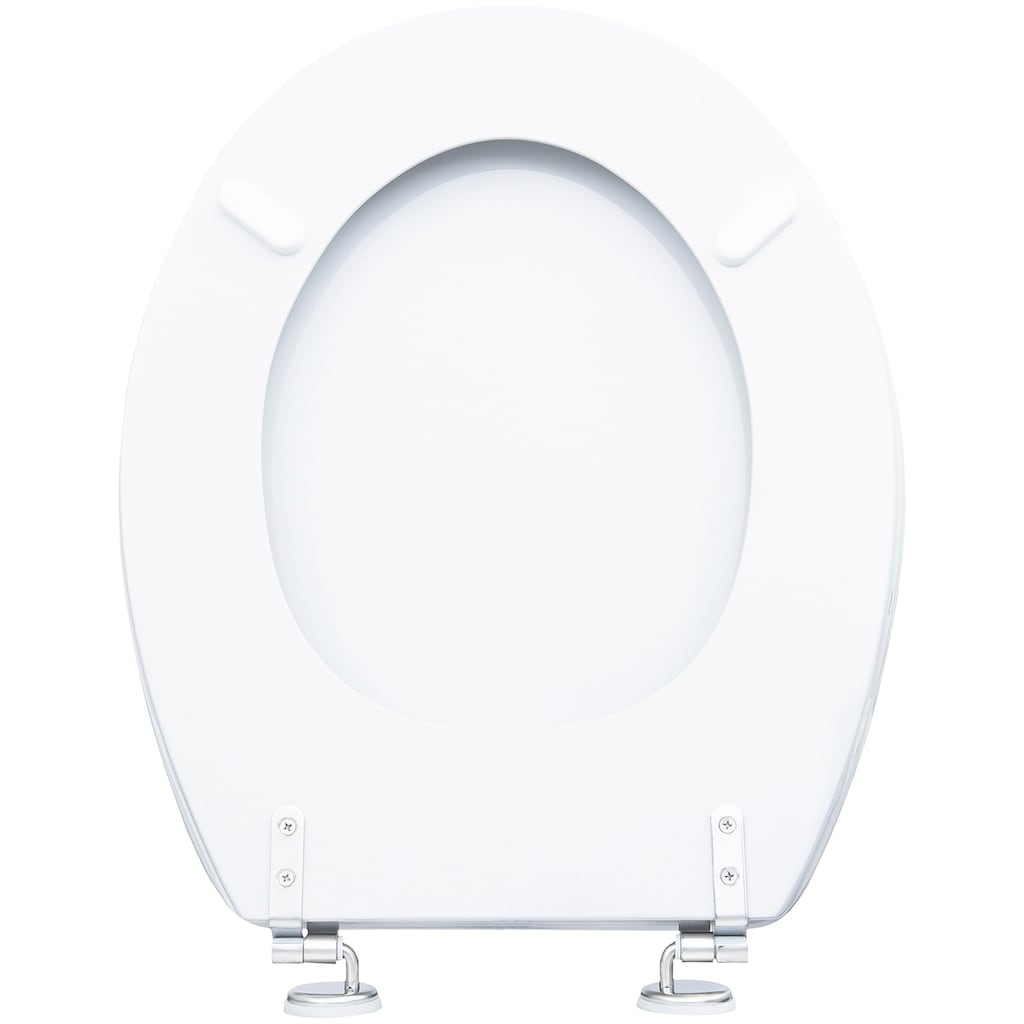 CORNAT WC-Sitz »Klassisch weißer Look - Hochwertig Holzkern - Komfortables Sitzgefühl«