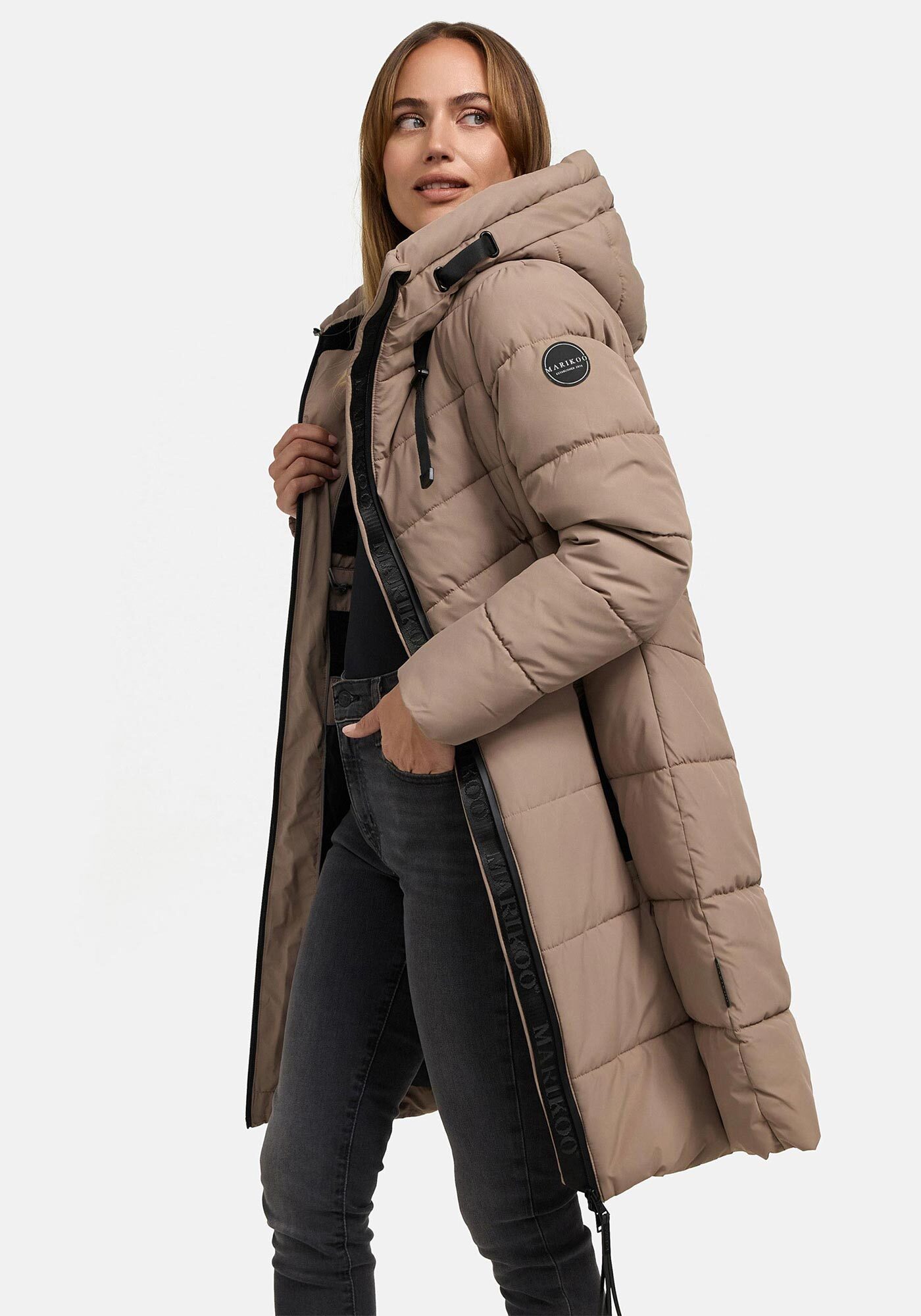 Thumbnail - Marikoo Winterjacke "Natsukoo XVI" Stepp Mantel mit großer Kapuze