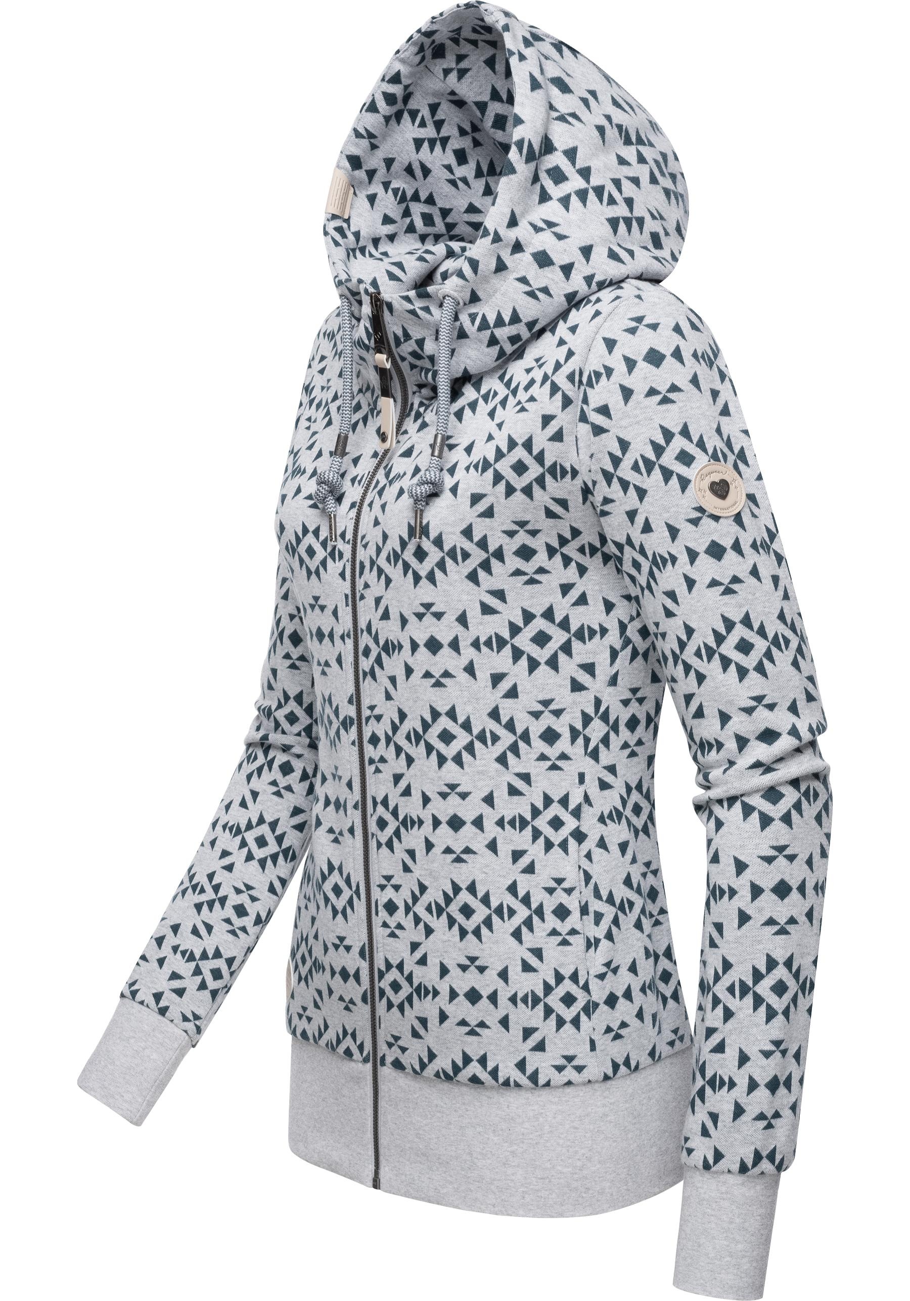 Ragwear Sweatjacke »Cinda Zip«, Cooler Damen Zip-Hoodie mit Kapuze und Print