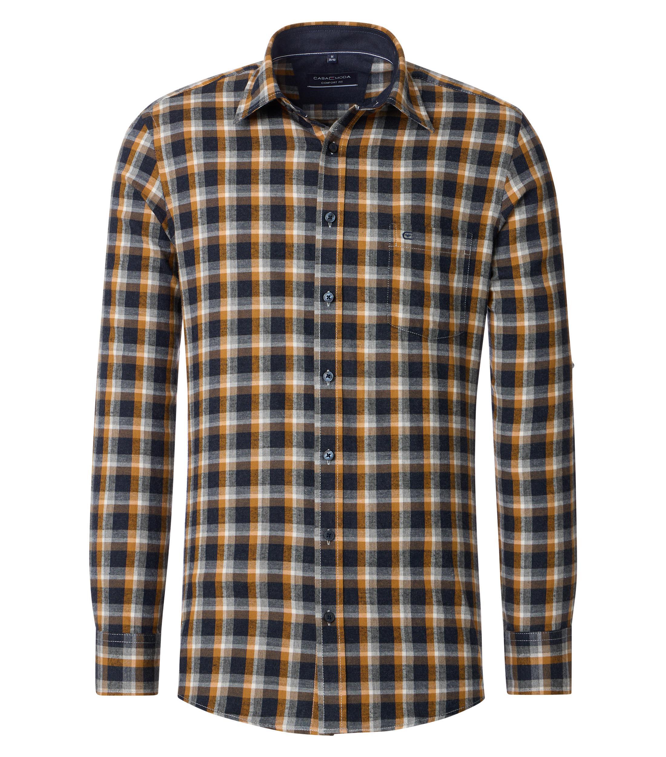 CASAMODA Flanellhemd "CASAMODA Flanellhemd Langarm Print"
