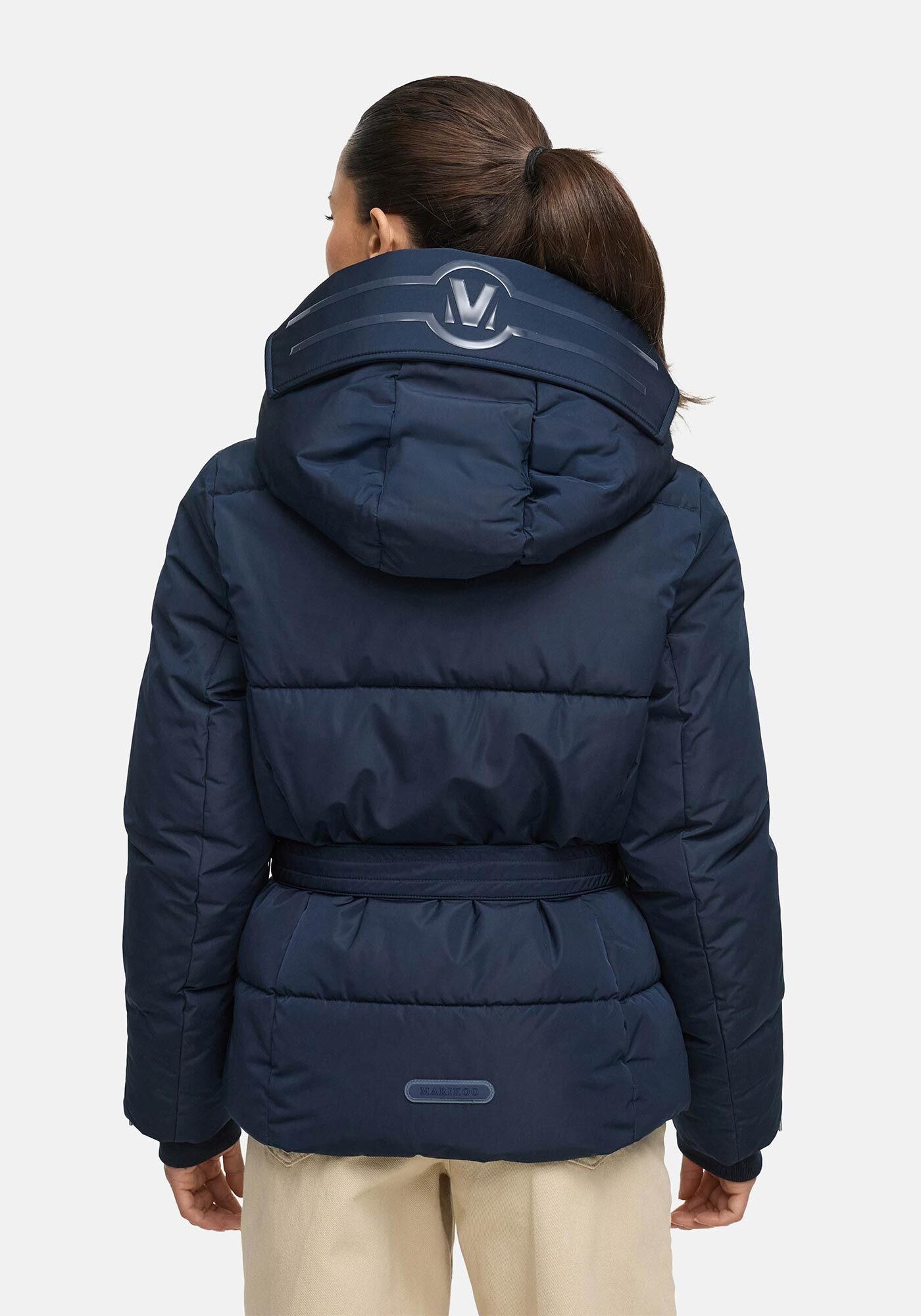 Marikoo Winterjacke »Aleynaa«, Winterjacke mit Taillengürtel