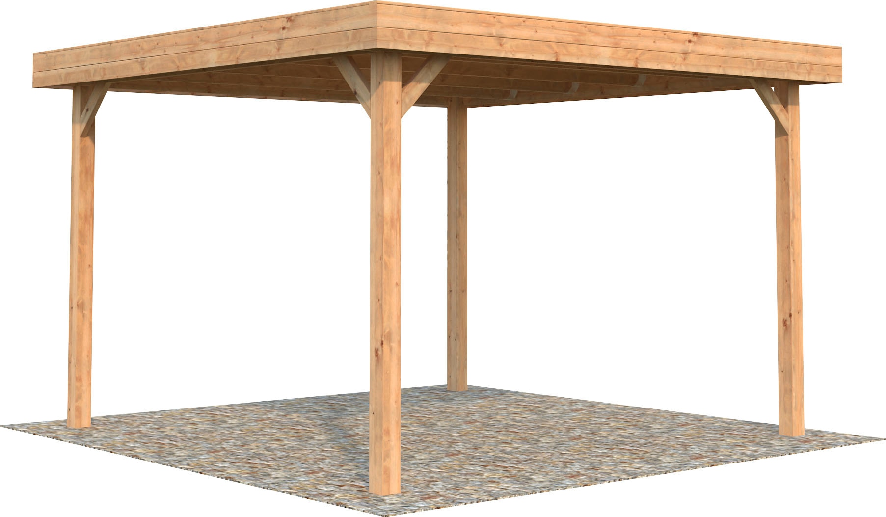 Palmako Holzpavillon "Lucy", BxT: 389x389 cm, hellbraun