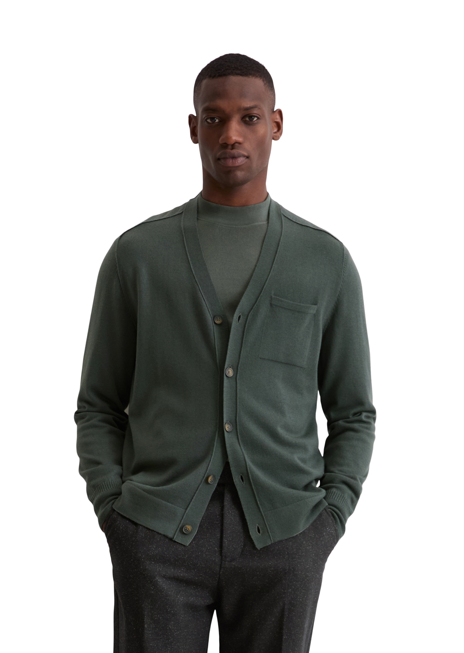 Marc OPolo Strickjacke regular fit aus weicher Merinowolle günstig online kaufen