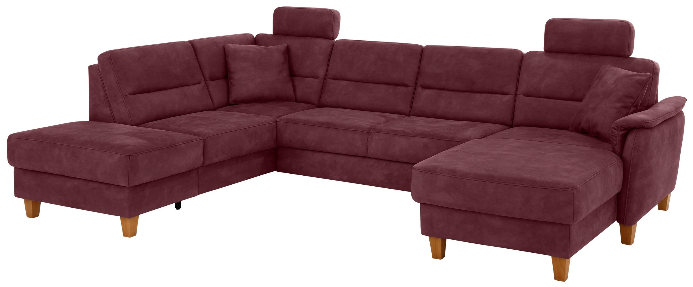 Home affaire Wohnlandschaft "Palmera U-Form, B: 308 cm" optional Bettfunkti günstig online kaufen