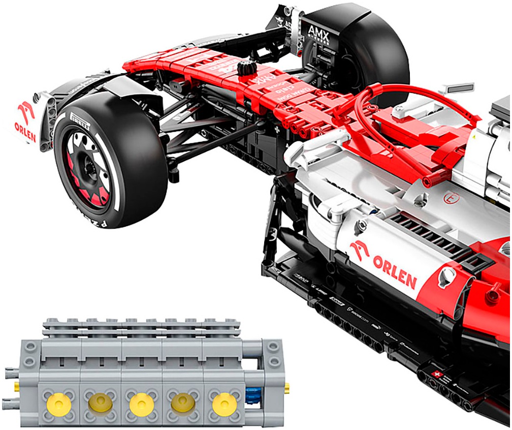 Jamara Modellauto »Bricks Bausätze, Alfa Romeo F1 C42, 1:8, rot«, besteht aus 2306 Teilen