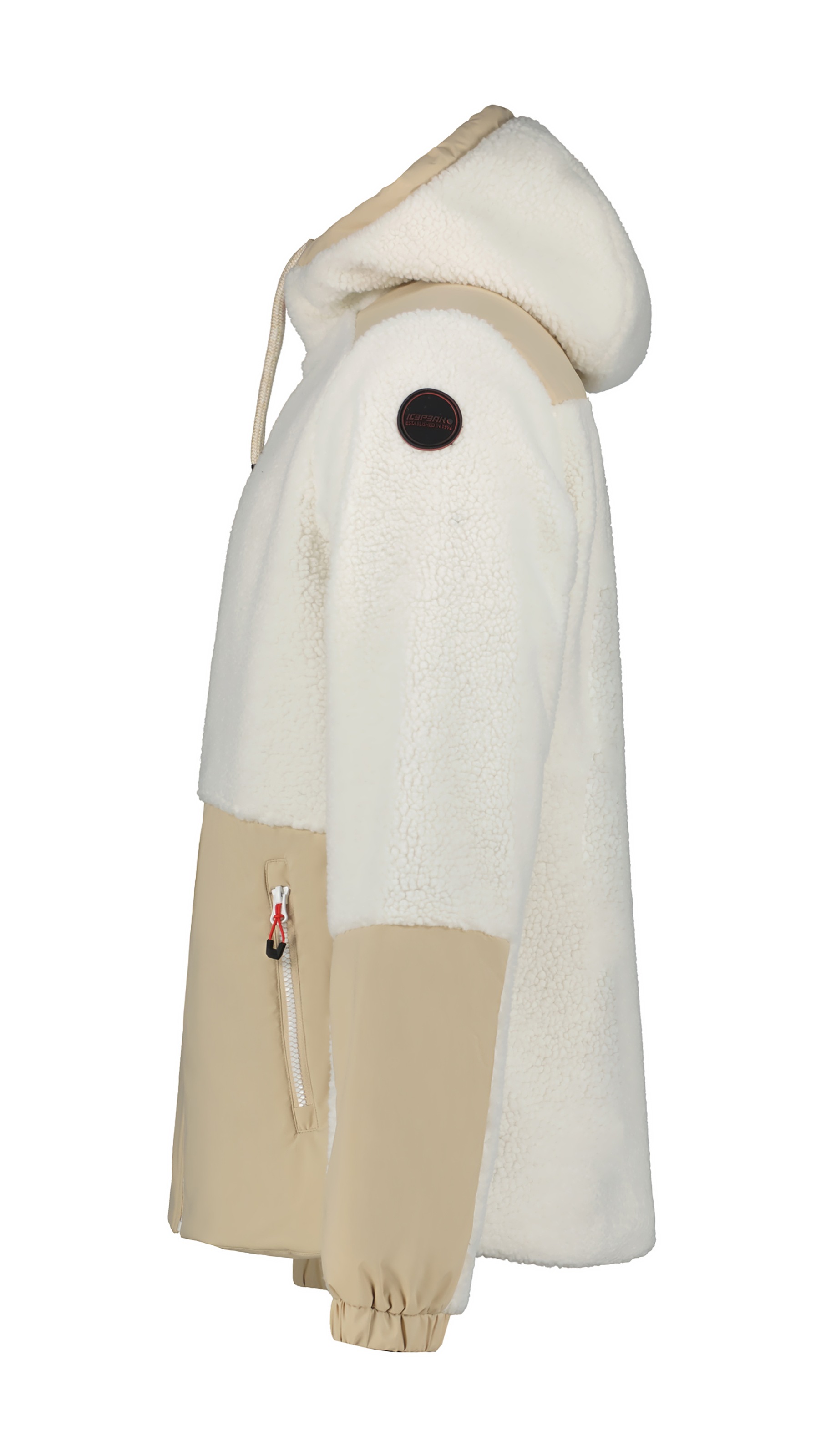 Thumbnail - Icepeak Plüschjacke mit Kapuze mit Kapuze, mit Reißverschlusstaschen, hochschließender Kragen