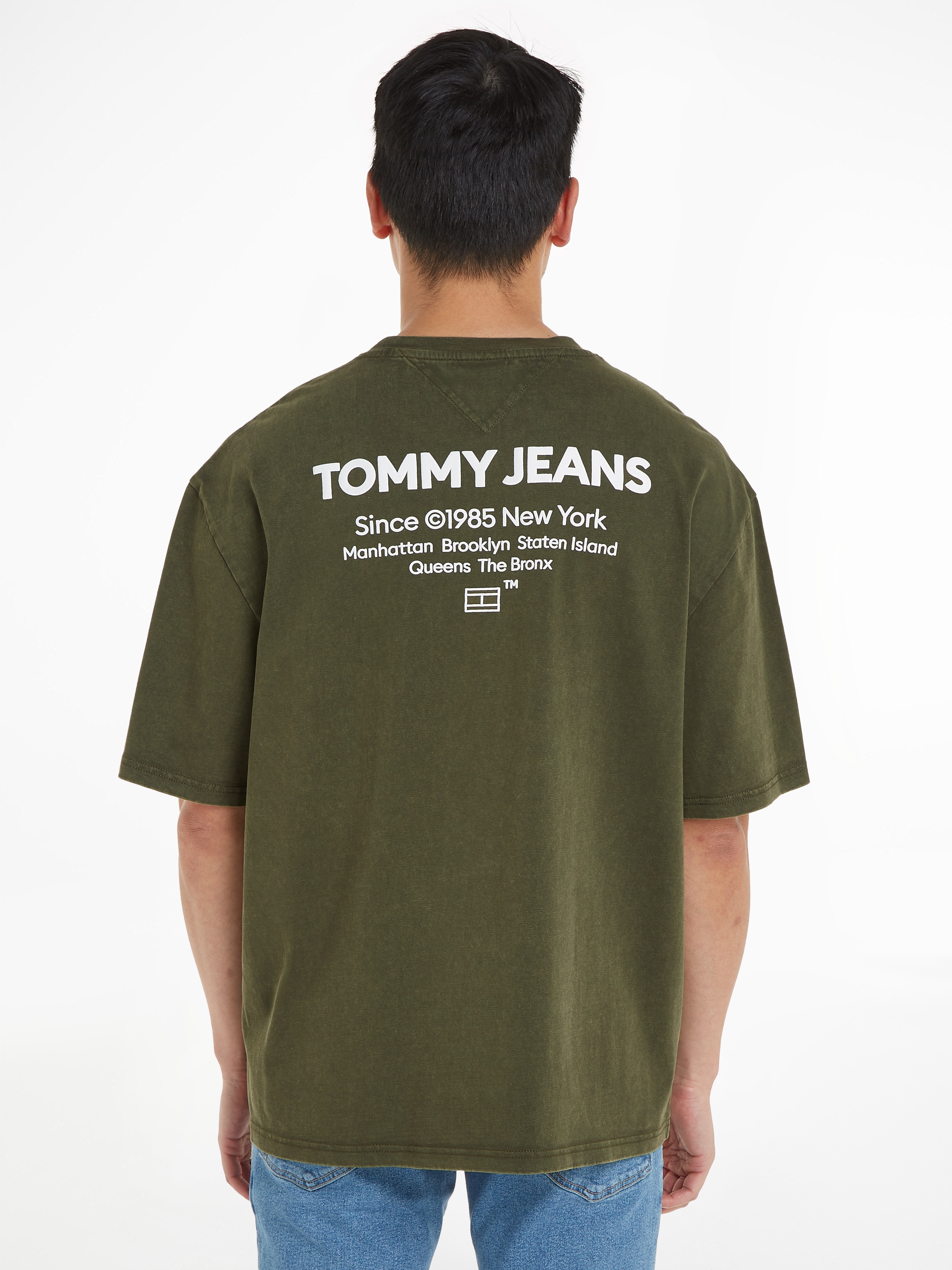 Tommy Jeans T-Shirt "TJM REG WASHED ESSENTIAL TJ TEE", mit Rückenprint günstig online kaufen