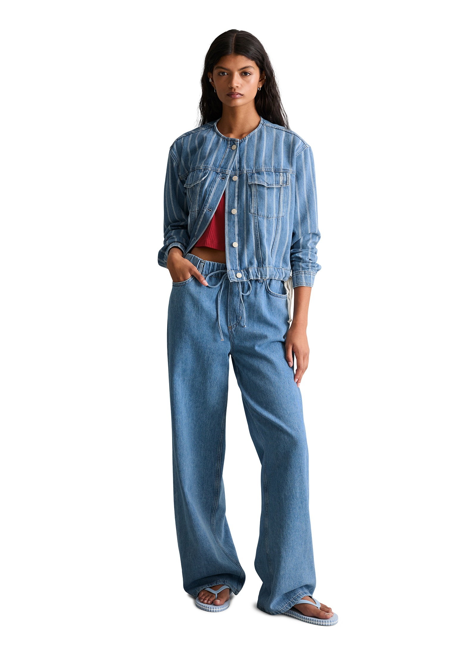 Marc O'Polo DENIM Jeansjacke »aus reiner Bio-Baumwolle« ohne Kapuze