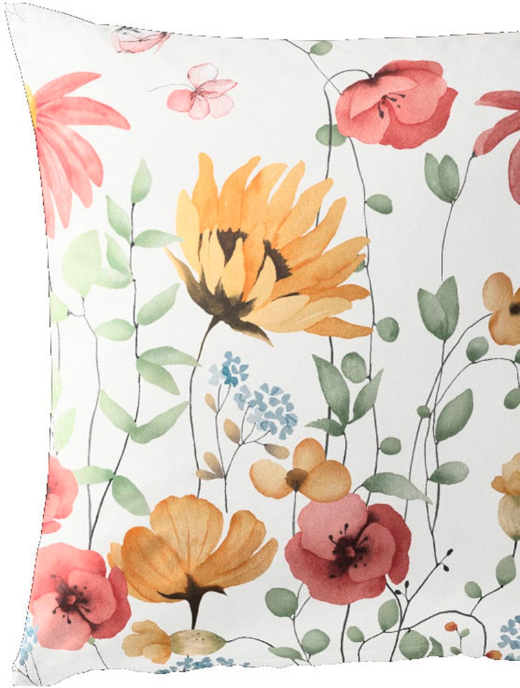 BIERBAUM Bettwäsche »3992«, Mako-Satin, 100 % Baumwolle, pflegeleicht, floral