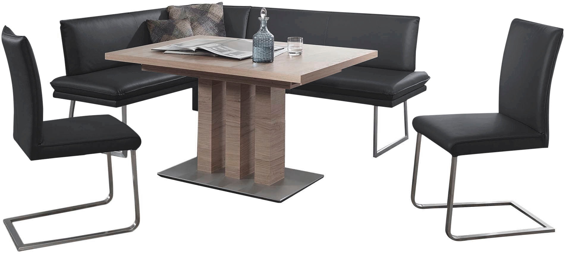 K+W Komfort & Wohnen Essgruppe "Santos III" 4 Stk. tlg. gepolsterte Eckbank günstig online kaufen