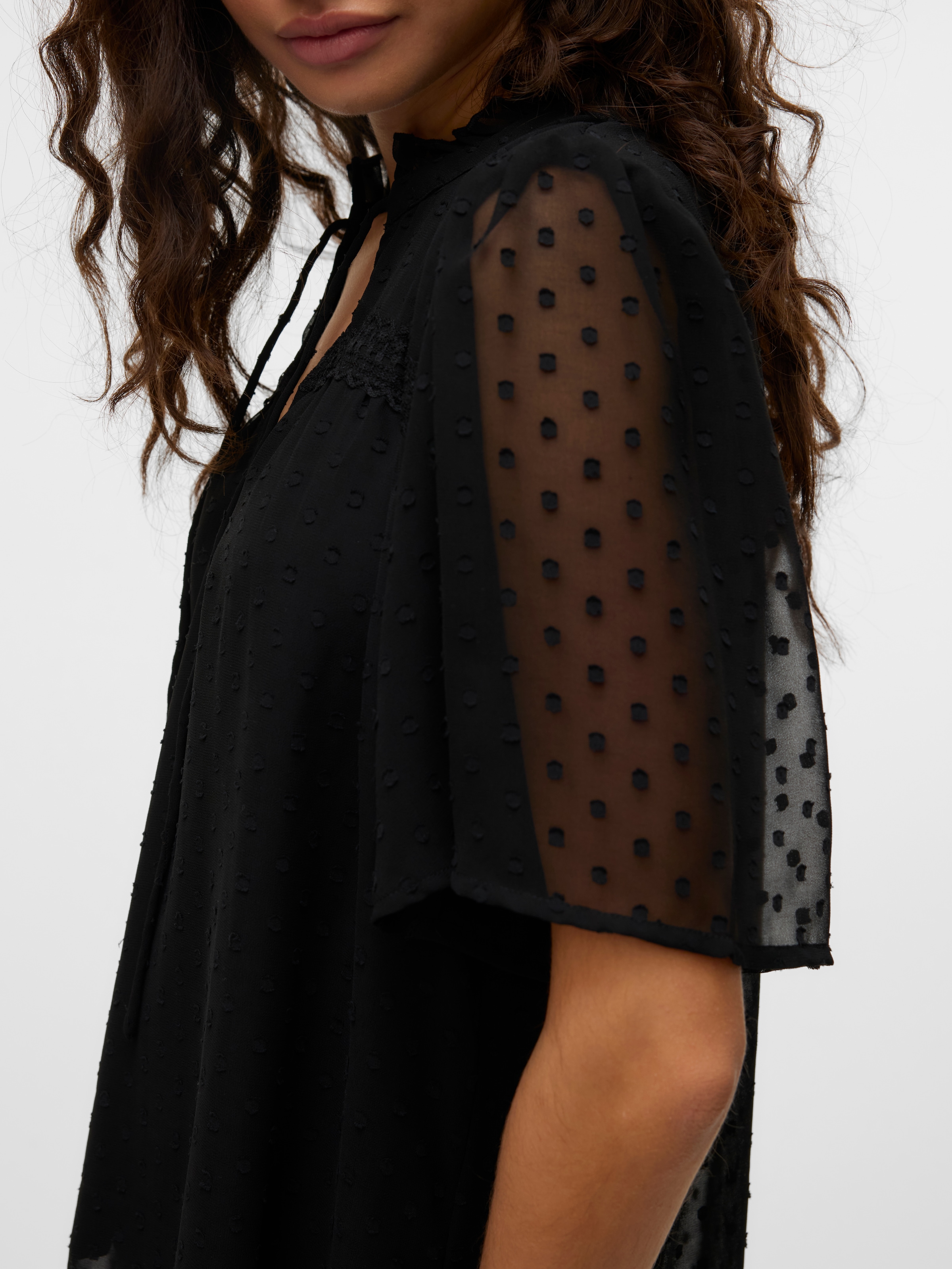 Vero Moda Spitzenbluse »VMLEAH SS LACE TOP WVN GA NOOS«