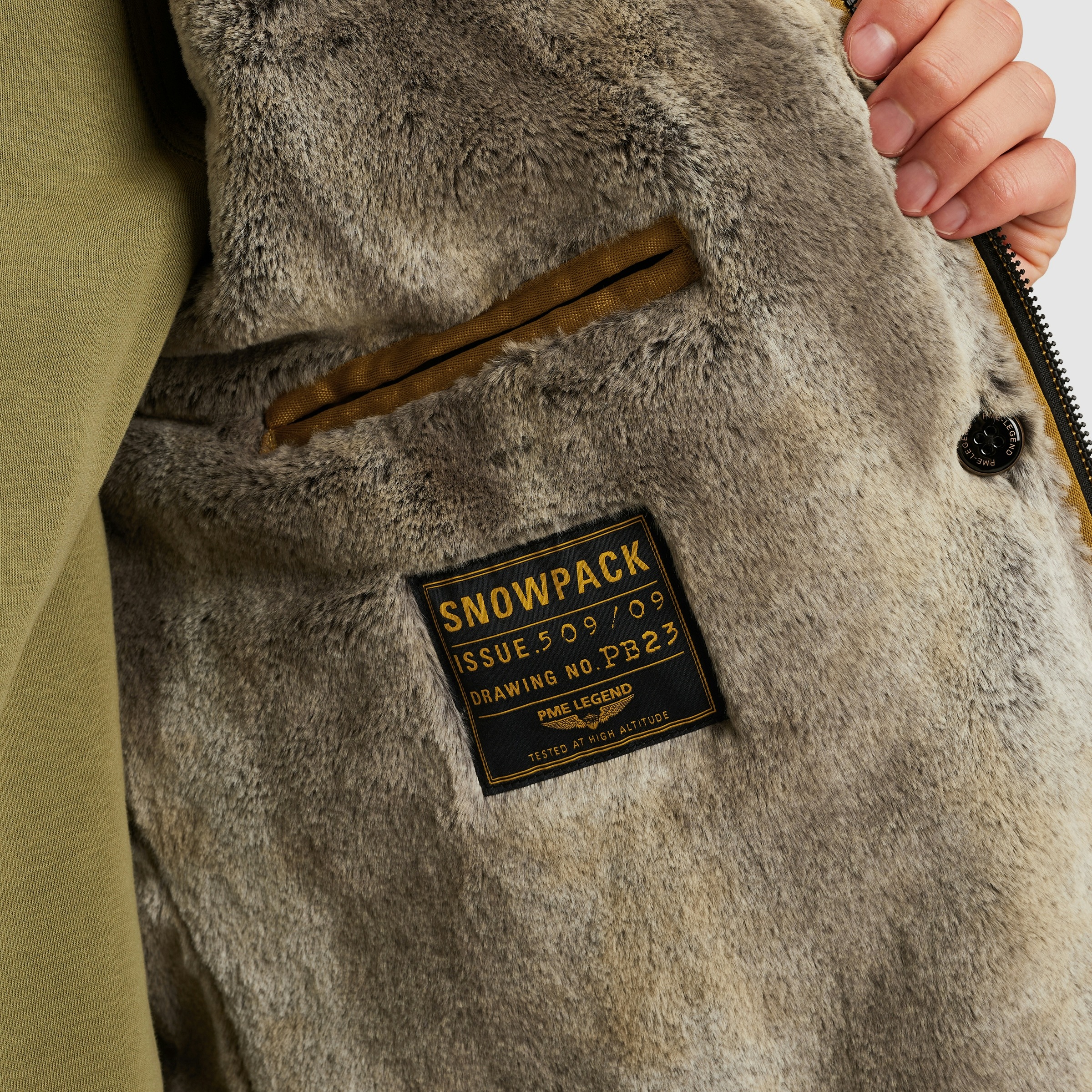 PME LEGEND Winterjacke mit Kapuze Herausnehmbares Fellimitat