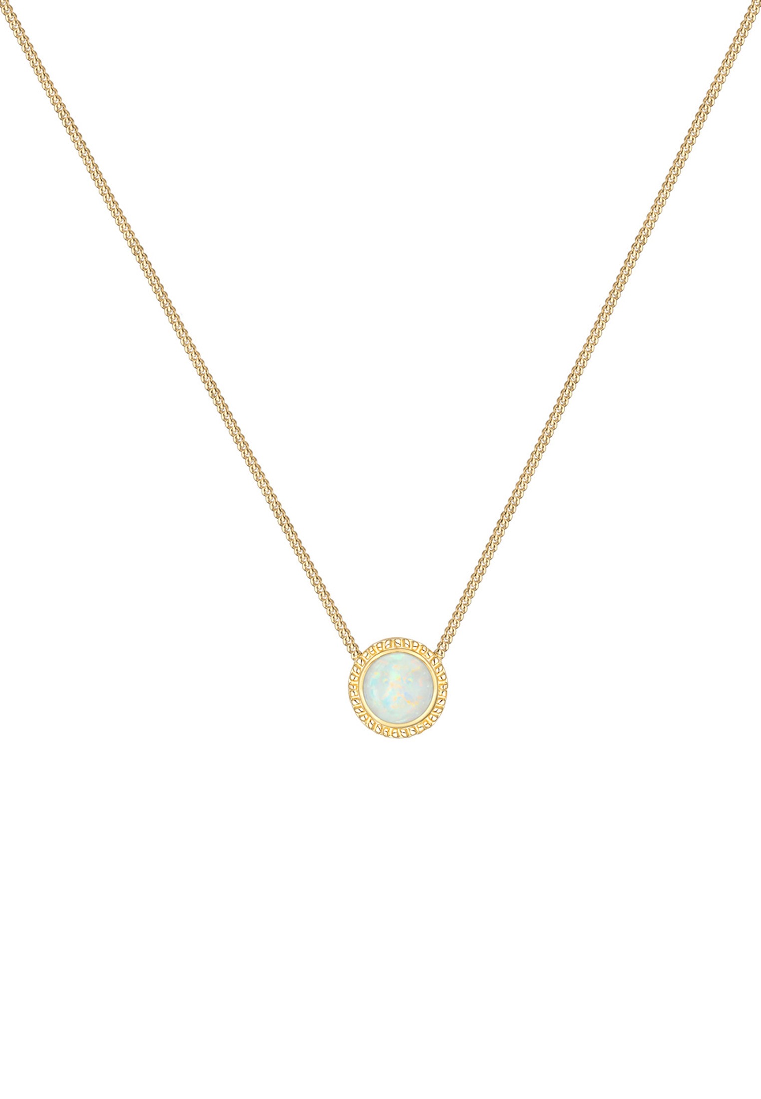 Elli Collierkettchen »Vintage Boho Synthetischer Opal Trend 925er Silber«