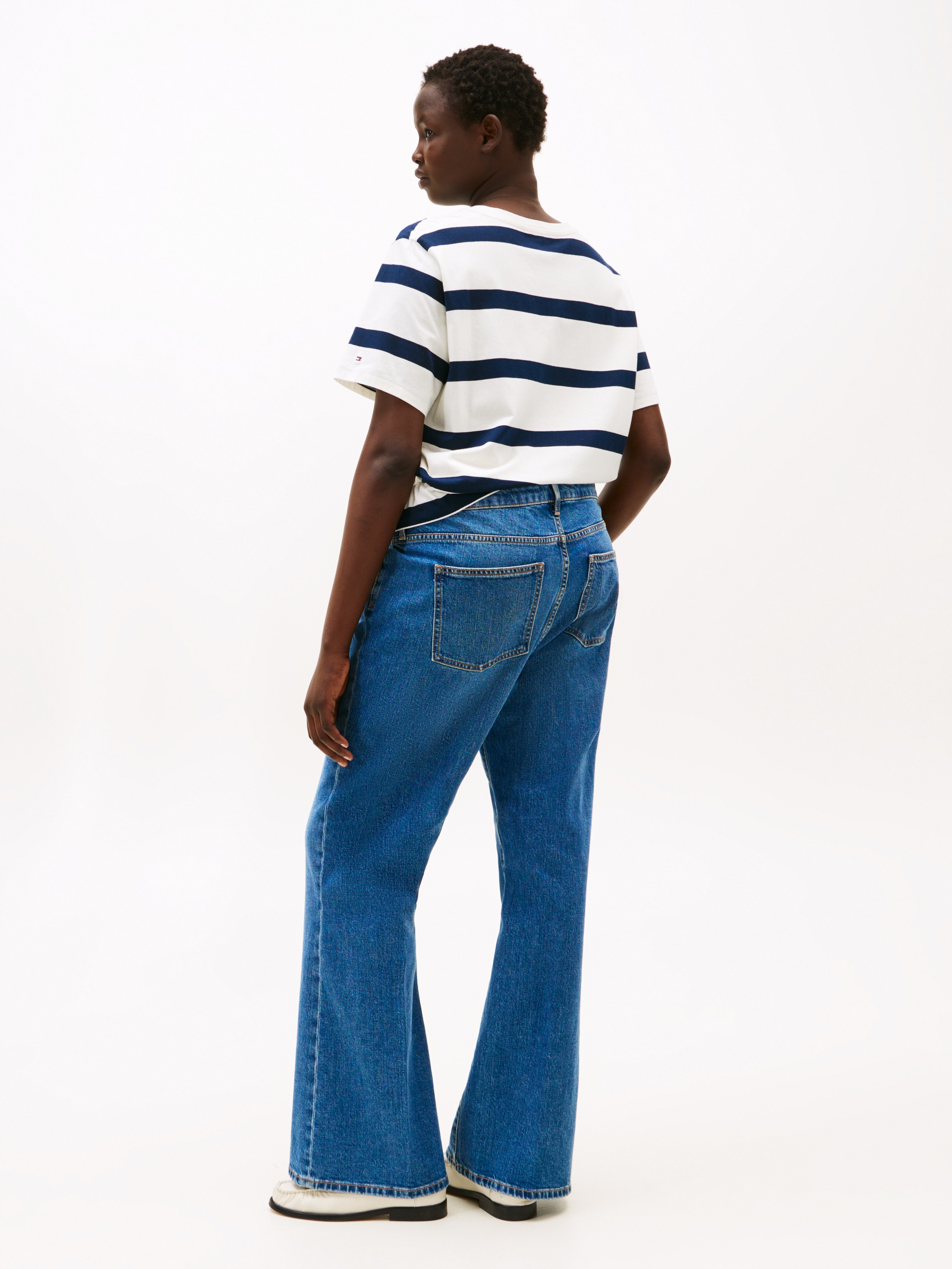 Tommy Hilfiger Curve Bootcut-Jeans »CRV DNM FLO BOOTCUT RW«
