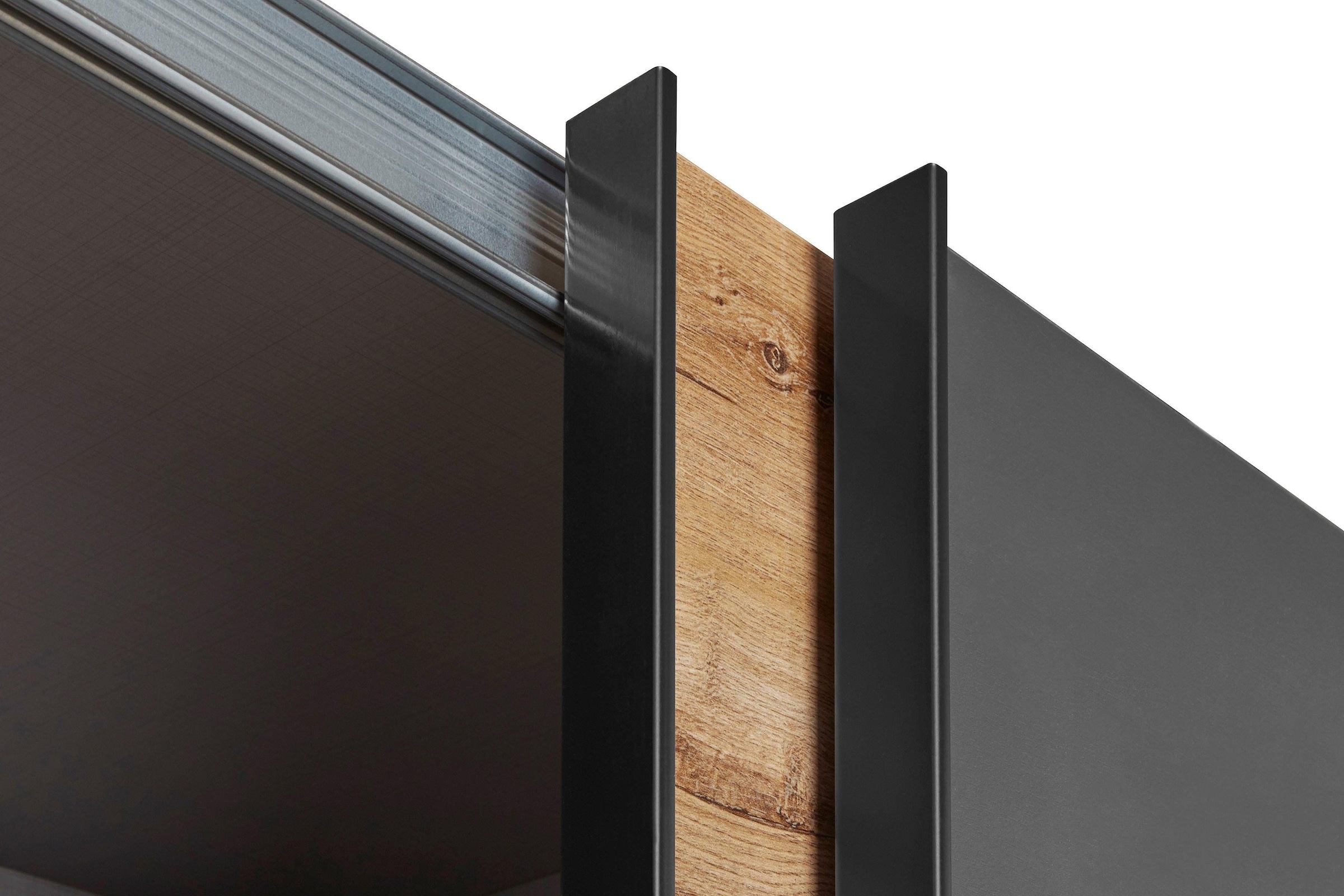 Wimex Schwebetürenschrank »Malmö, Kleiderschrank wahlweise mit oder ohne Spiegel«, Kleiderschrank im Industrial Design, 225 oder 270cm breit