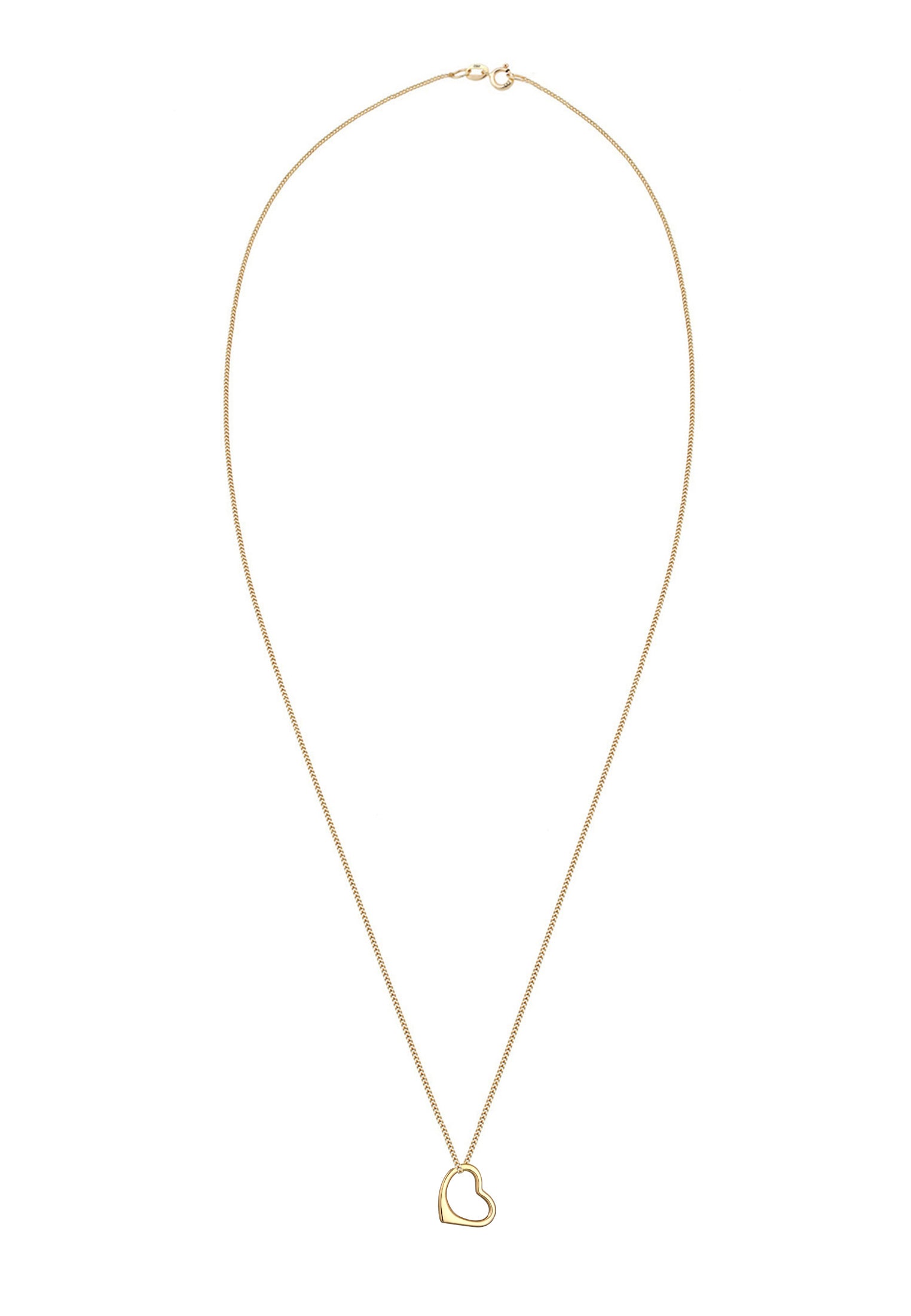 Elli Premium Kette mit Anhänger »Herz Liebe Klassisch Hochwertig 585 Gelbgold«