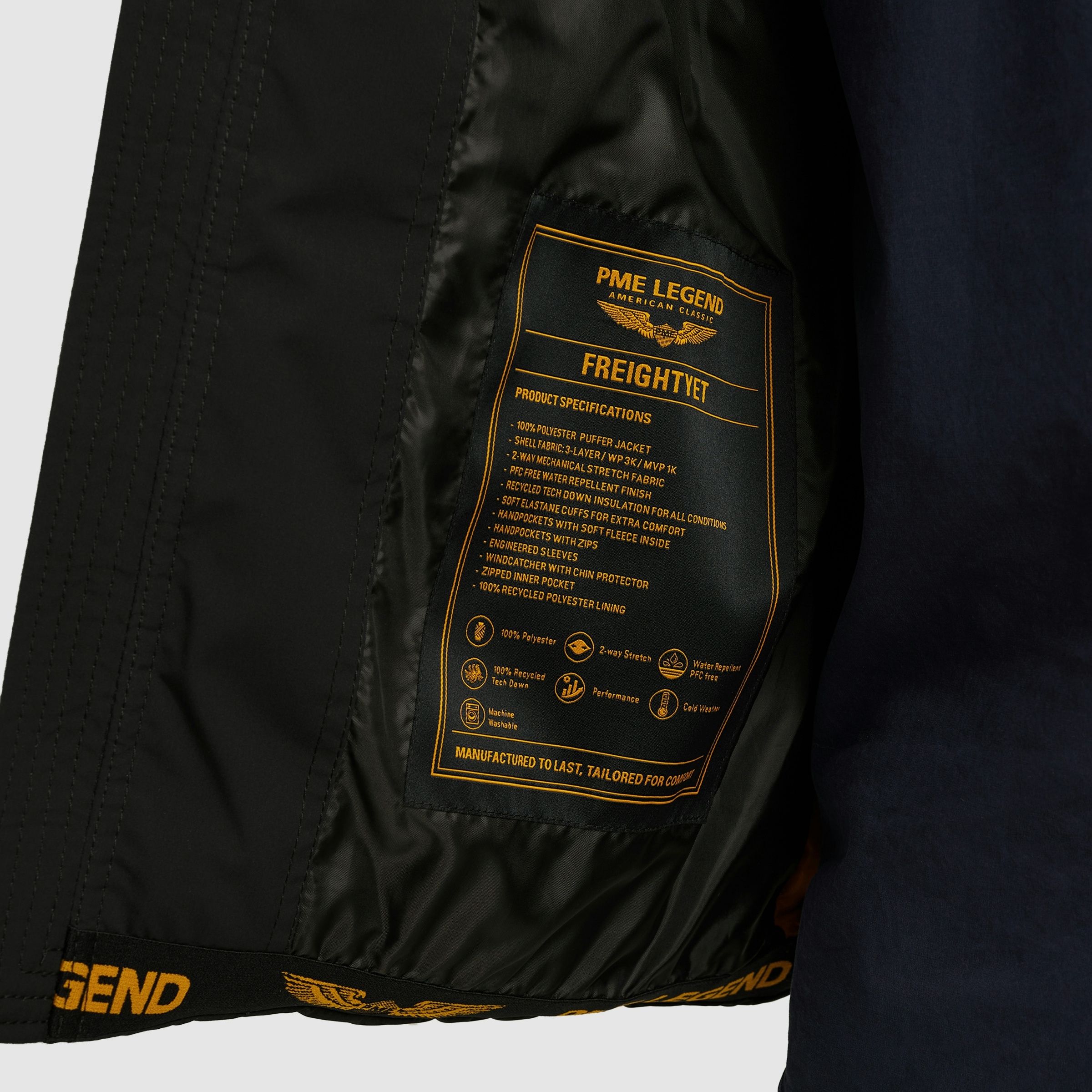 PME LEGEND Steppjacke »FREIGHTYET«, ohne Kapuze, Seitliche Eingriff- und Innentasche mit Reißverschluss