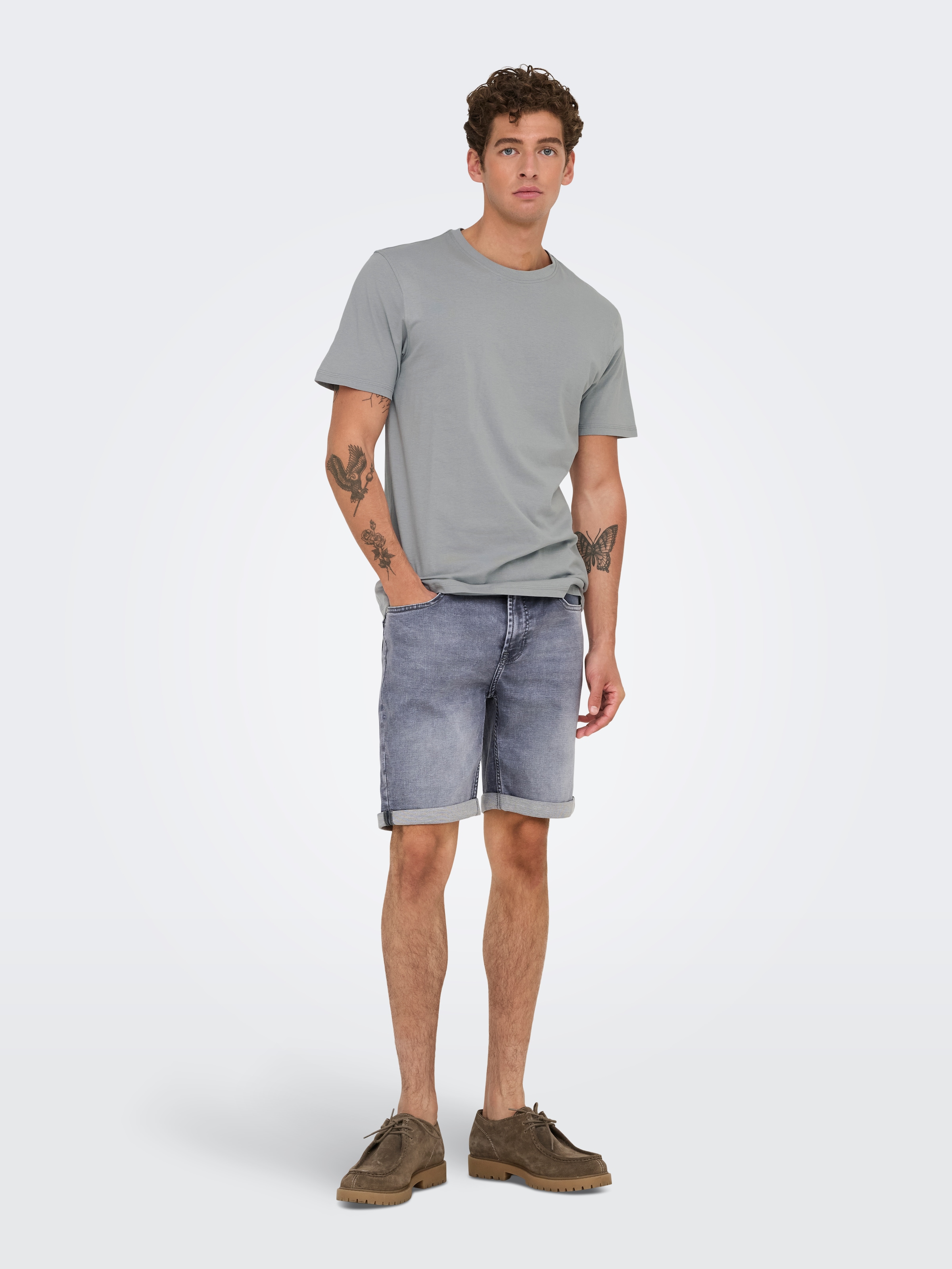 ONLY & SONS Rundhalsshirt »ONSMAX LIFE REG SS STITCH TEE«