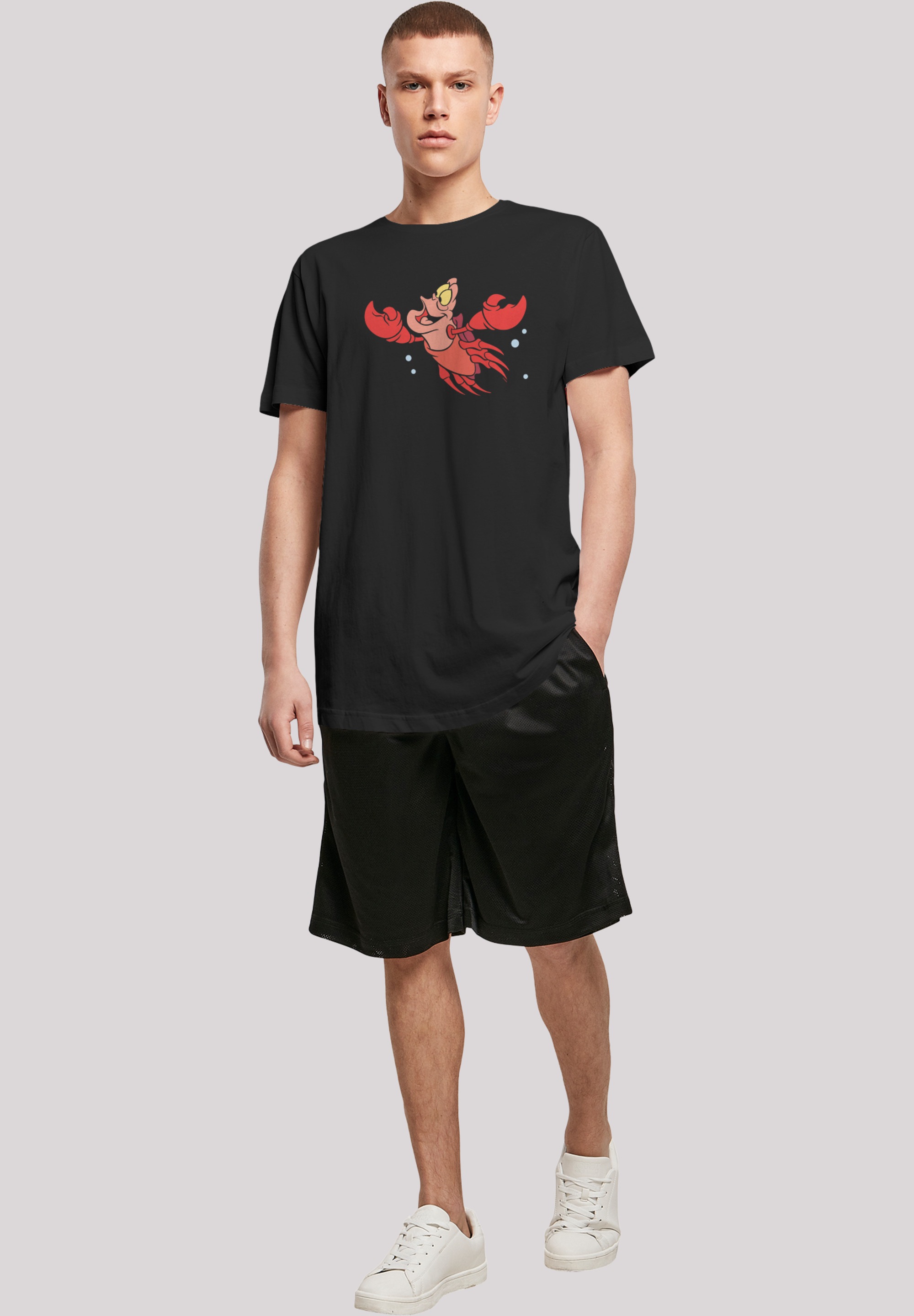 F4NT4STIC T-Shirt »Disney Arielle Sebastian Bubbles«, Herren,Premium Merch,Lang,Longshirt,Bedruckt