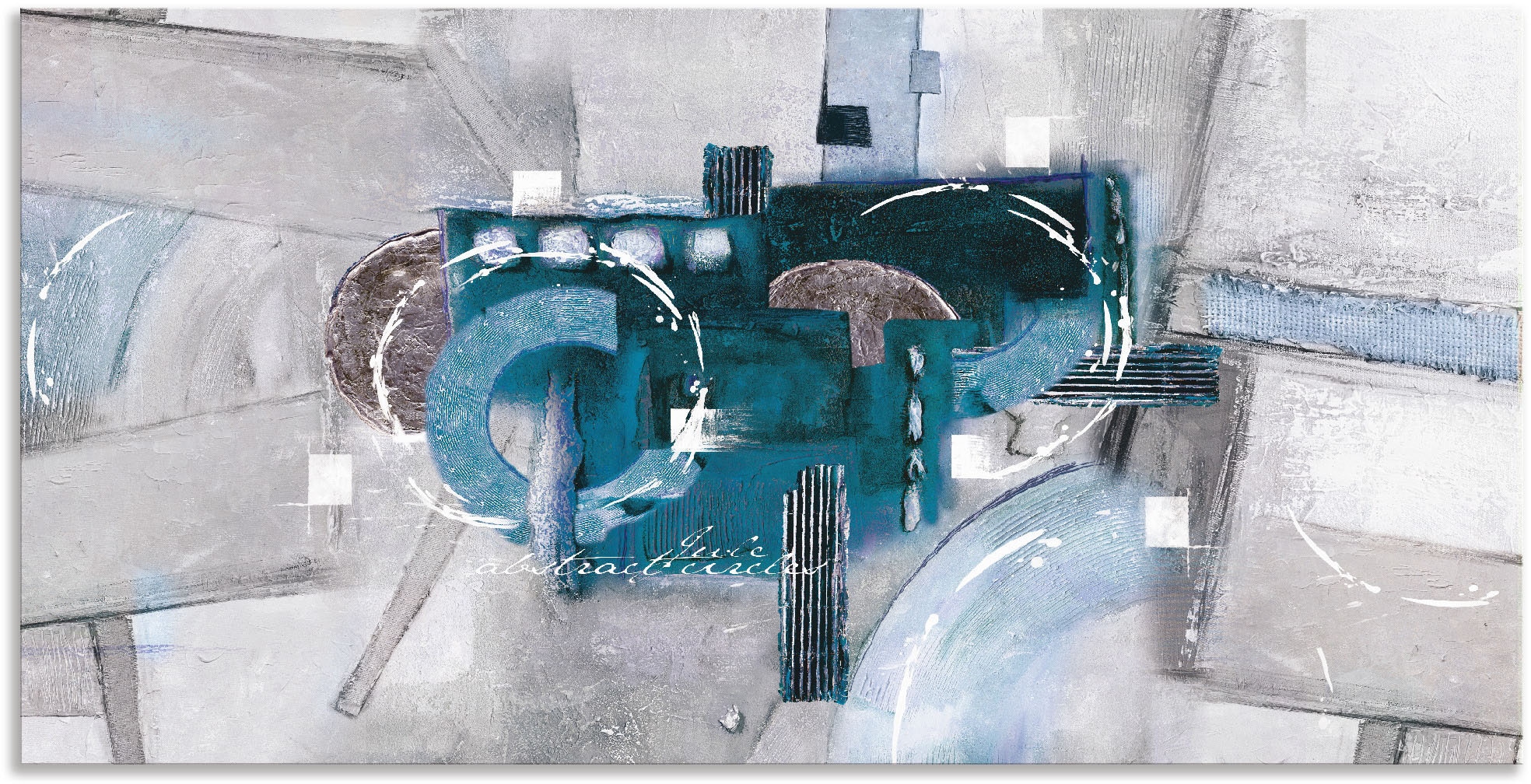 Artland Wandbild »Abstrakte blaue Kreise«, Gegenstandslos, (1 St.), als Alubild, Outdoorbild, Leinwandbild, Poster, Wandaufkleber