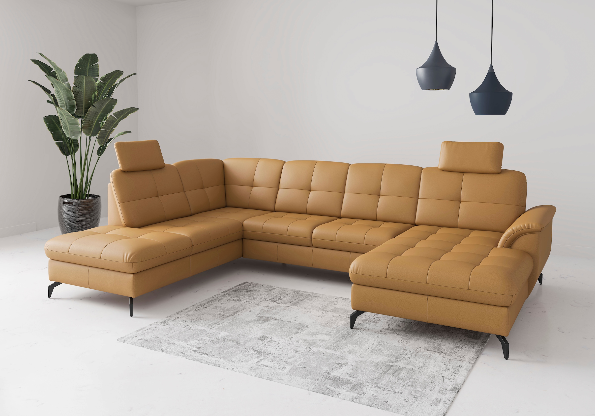 Wohnlandschaft SIT & MORE, T:212cmcurry, Sofas, "Zora"