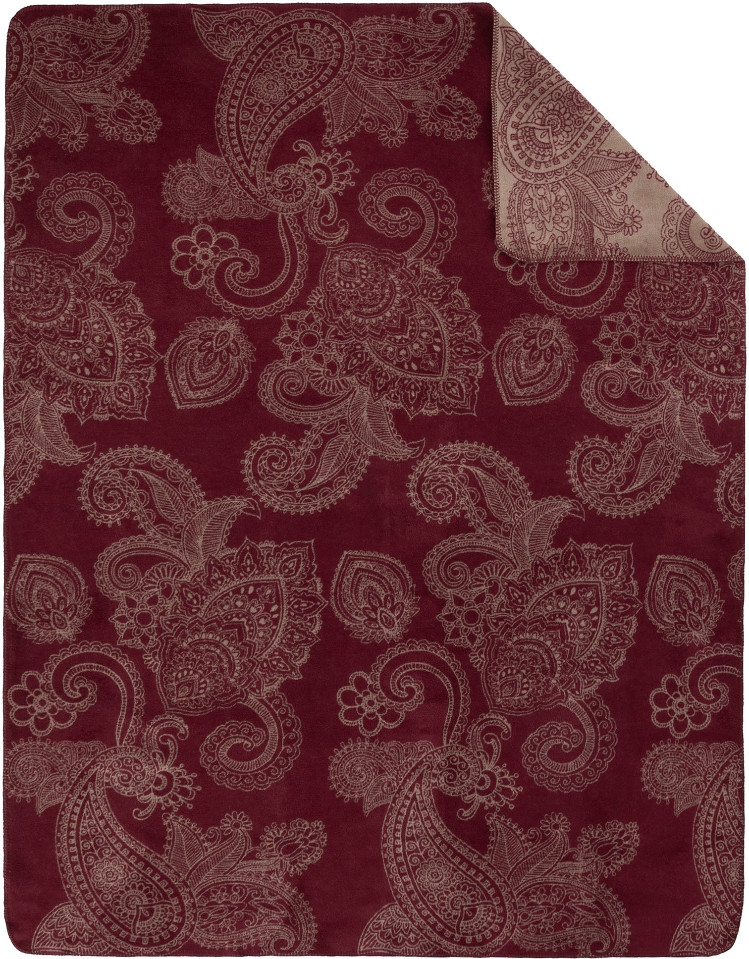 Schrift IBENA Wohndecke »Jacquard BAUR Muster Decke Rechnung elegantem Paisley auf | Salem«, mit