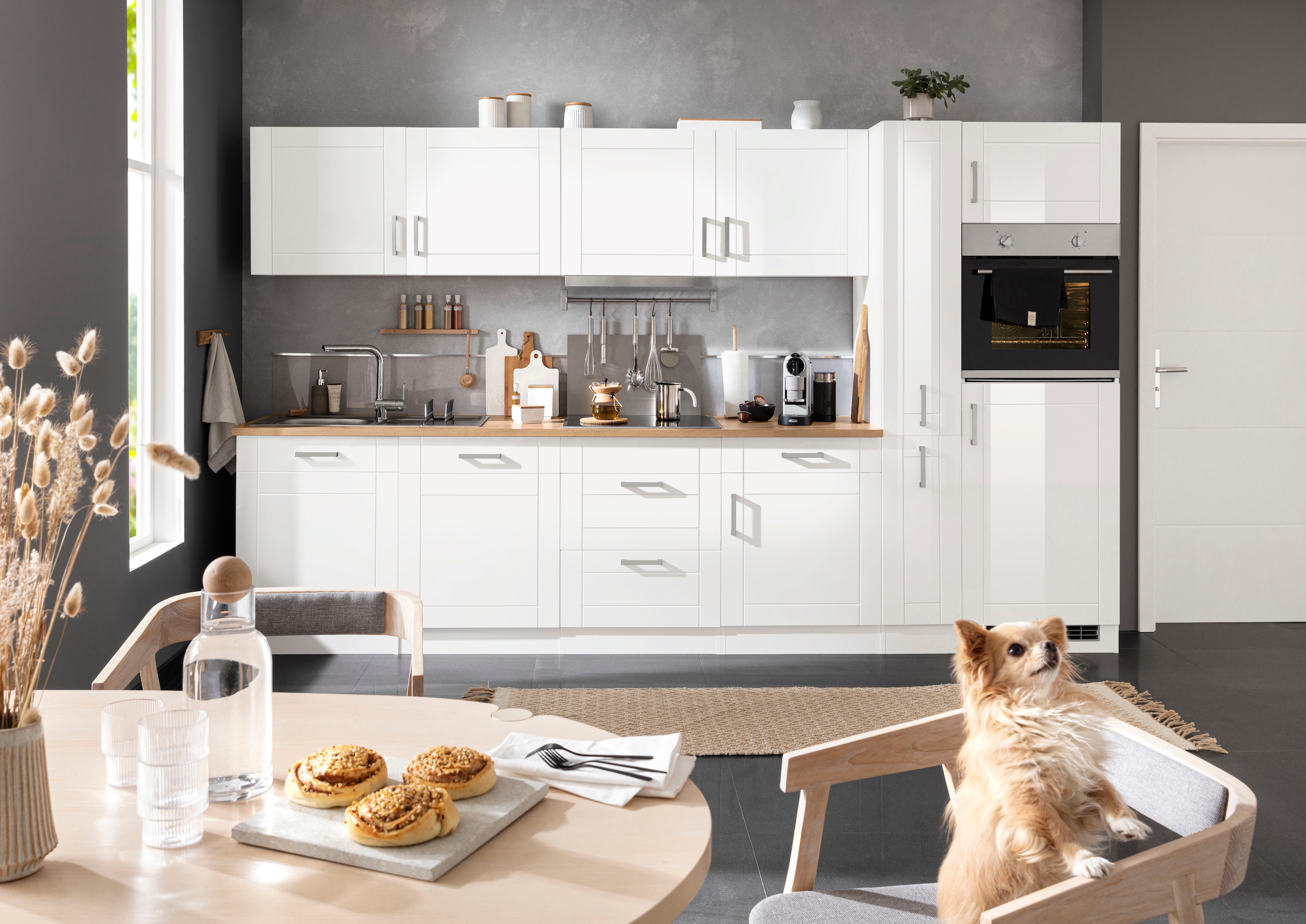 KOCHSTATION Küchenzeile »KS-Tinnum«, ohne E-Geräte, Breite 330 cm