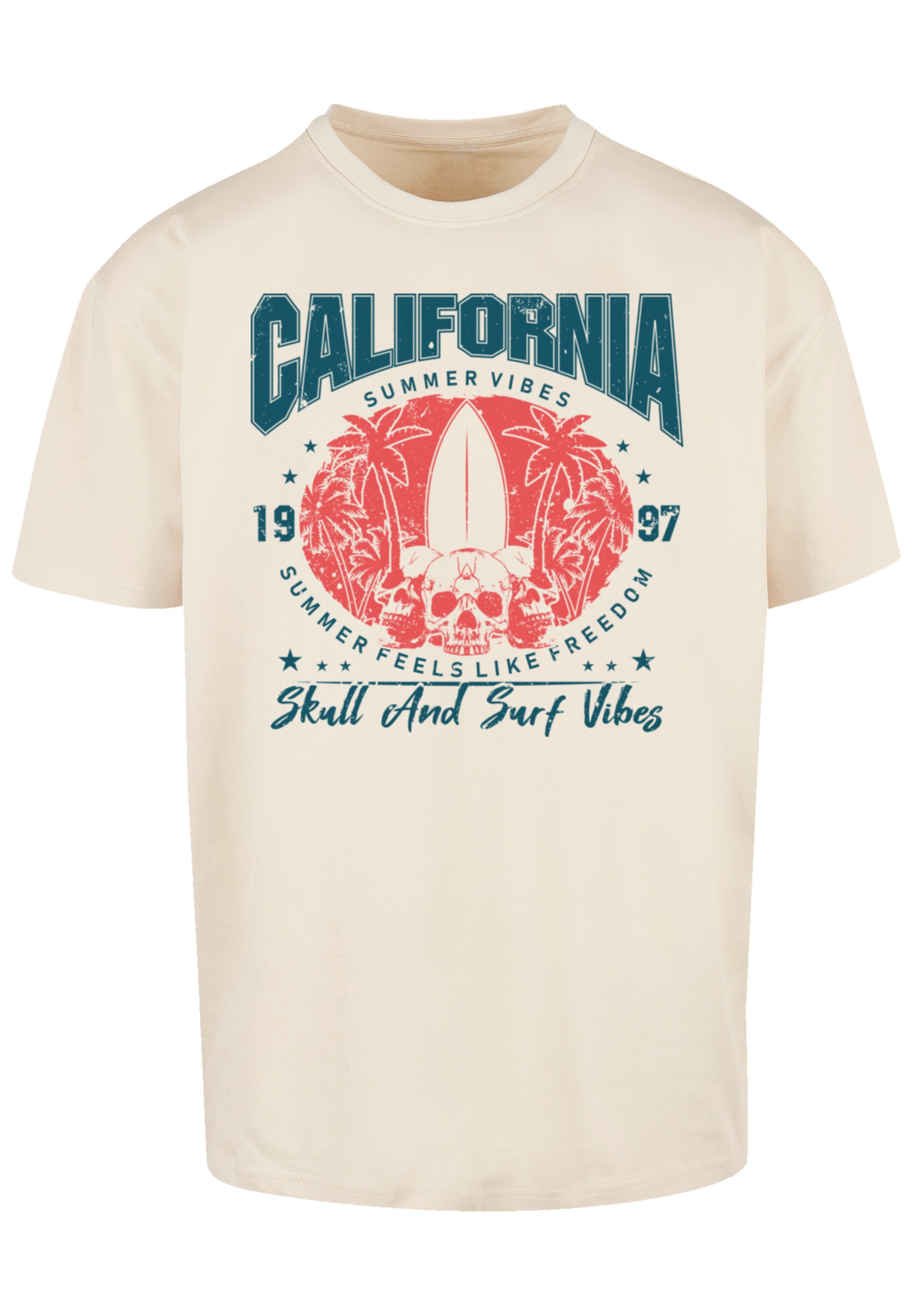 F4NT4STIC T-Shirt »California skull summer vibes«, Premium Qualität