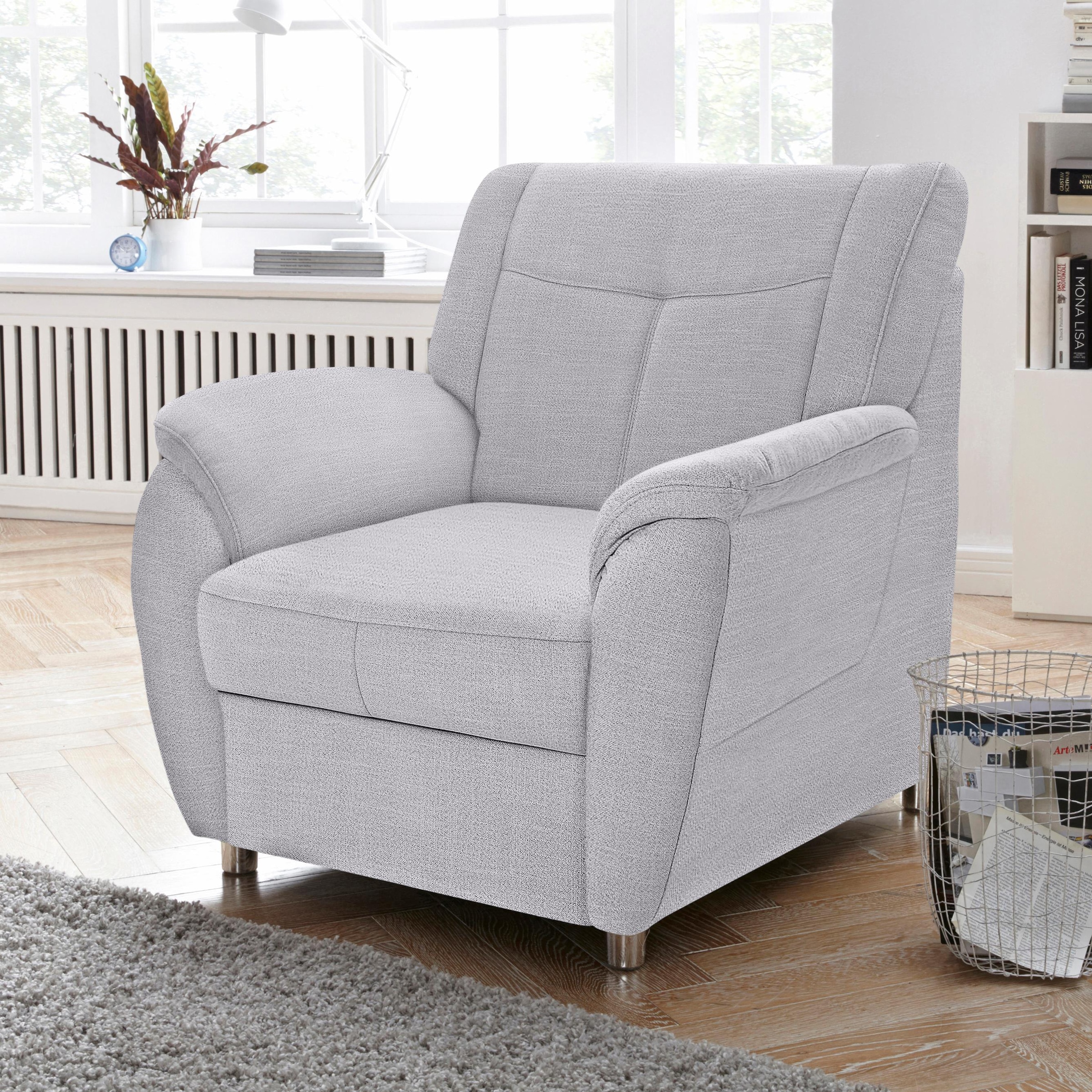 sit&more Sessel "Sonoma, B: 95 cm, Federkern-Polsterung, komfortable Sitzhöhe 45 cm" Frei im Raum stellbar, individuell kombinierbar, modernes Design