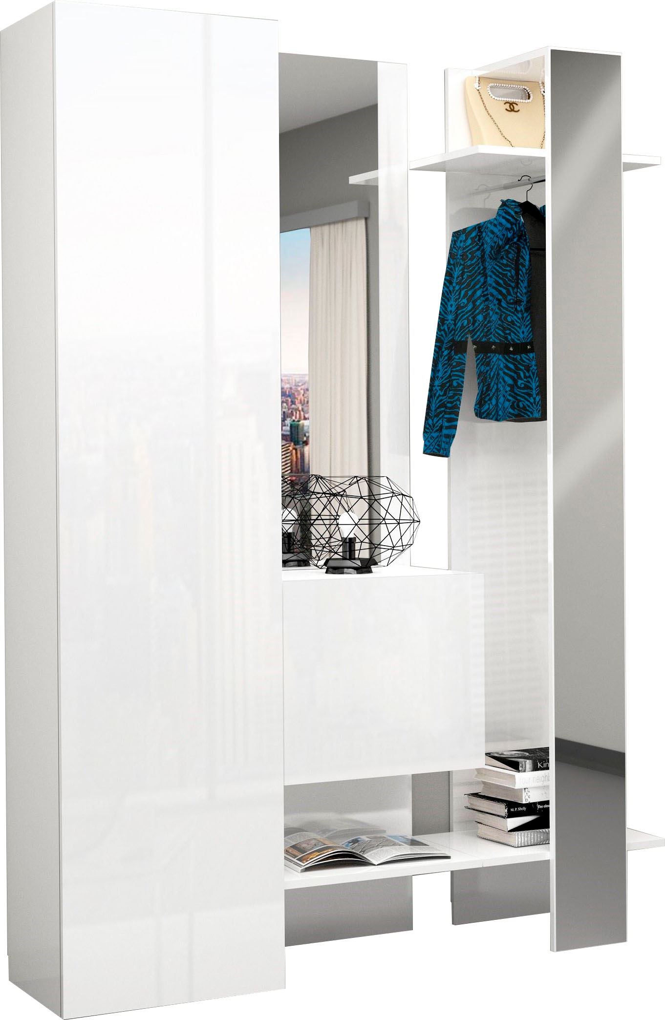 Tecnos Garderoben-Set »Kompakt«, (3-er Set: Schuhschrank, Schuhfach,  Garderobenpaneel mit Spiegel.), Höhe ca. 190 cm kaufen | BAUR