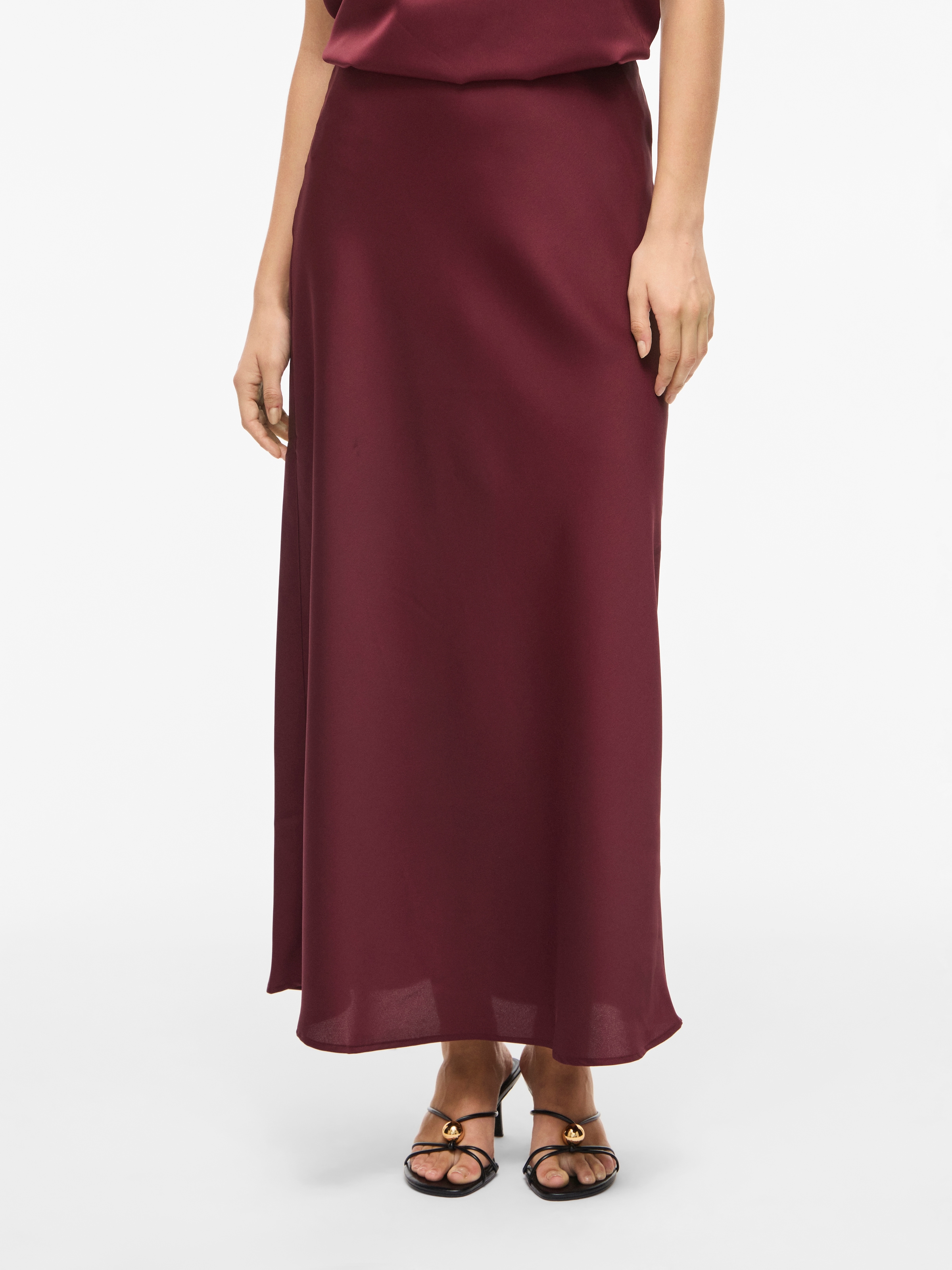 Vila "VIELLETTE HW LONG SKIRT - NOOS" Kunstfaser