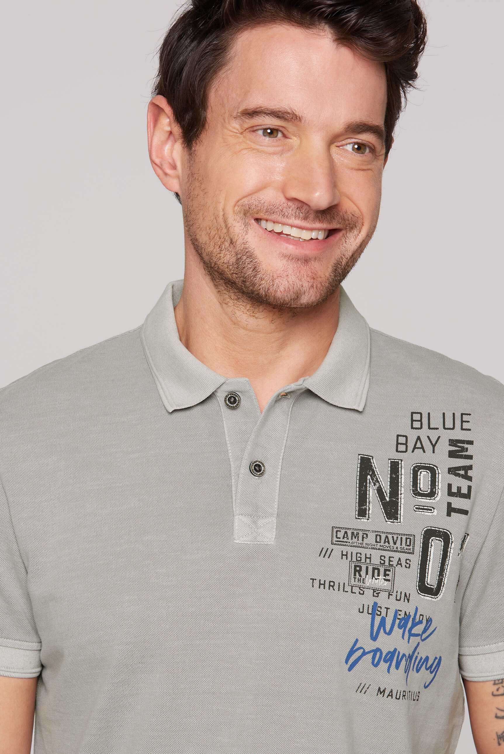 CAMP DAVID Poloshirt, aus Baumwolle