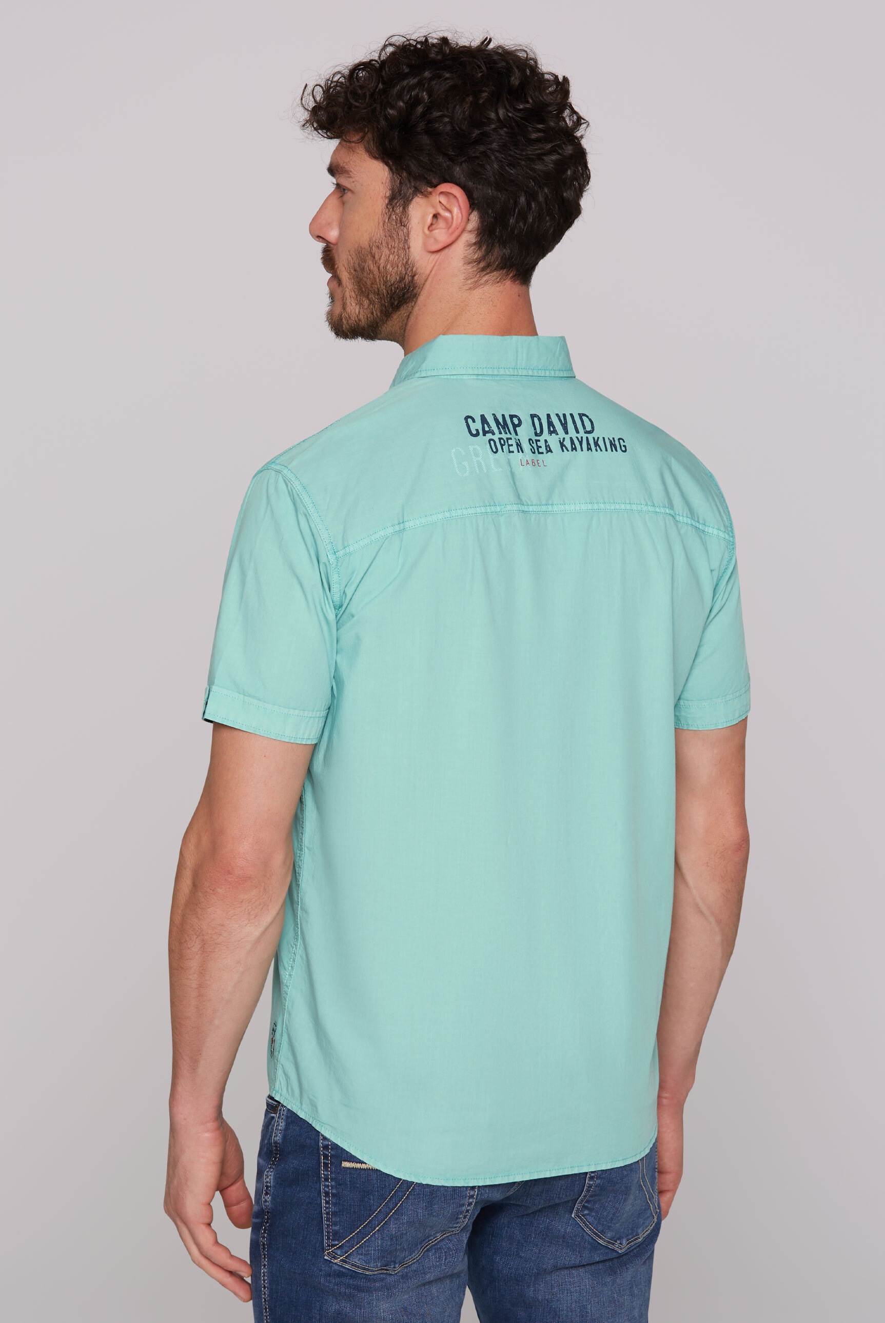 CAMP DAVID Kurzarmhemd, aus Baumwolle