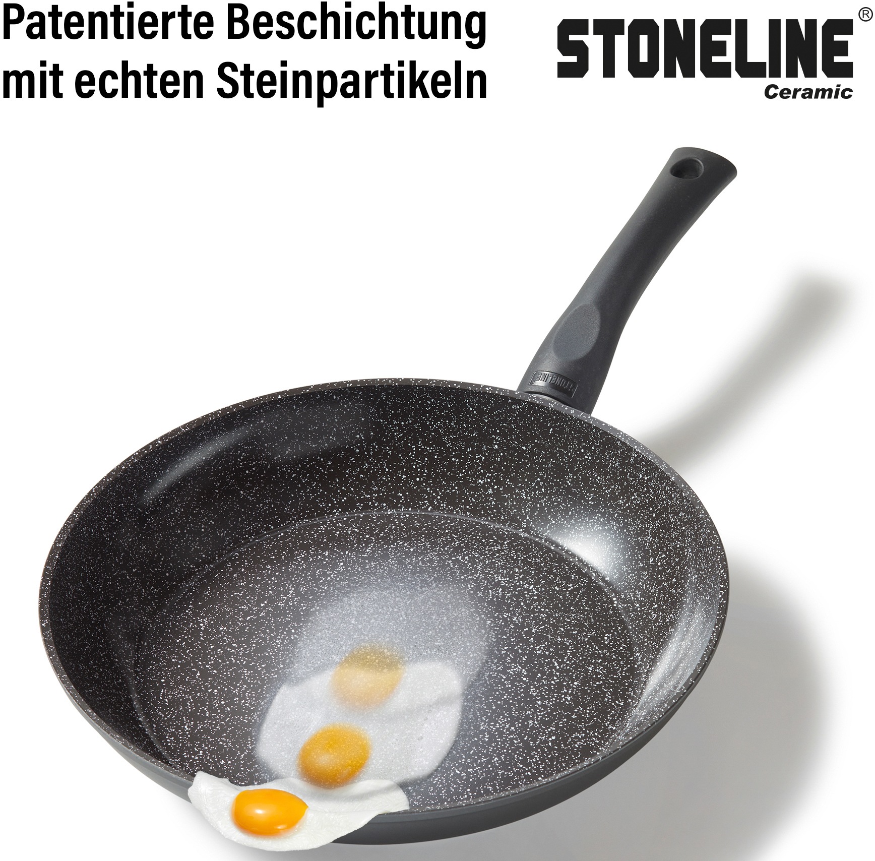 Thumbnail - STONELINE Topf-Set "CERAMIC" Set, 1x Bratentopf Ø 24 cm, 1x Kasserolle Ø 18 cm, 1x Kochtopf Ø 20 cm, 6 Stk. tlg. Alumini...