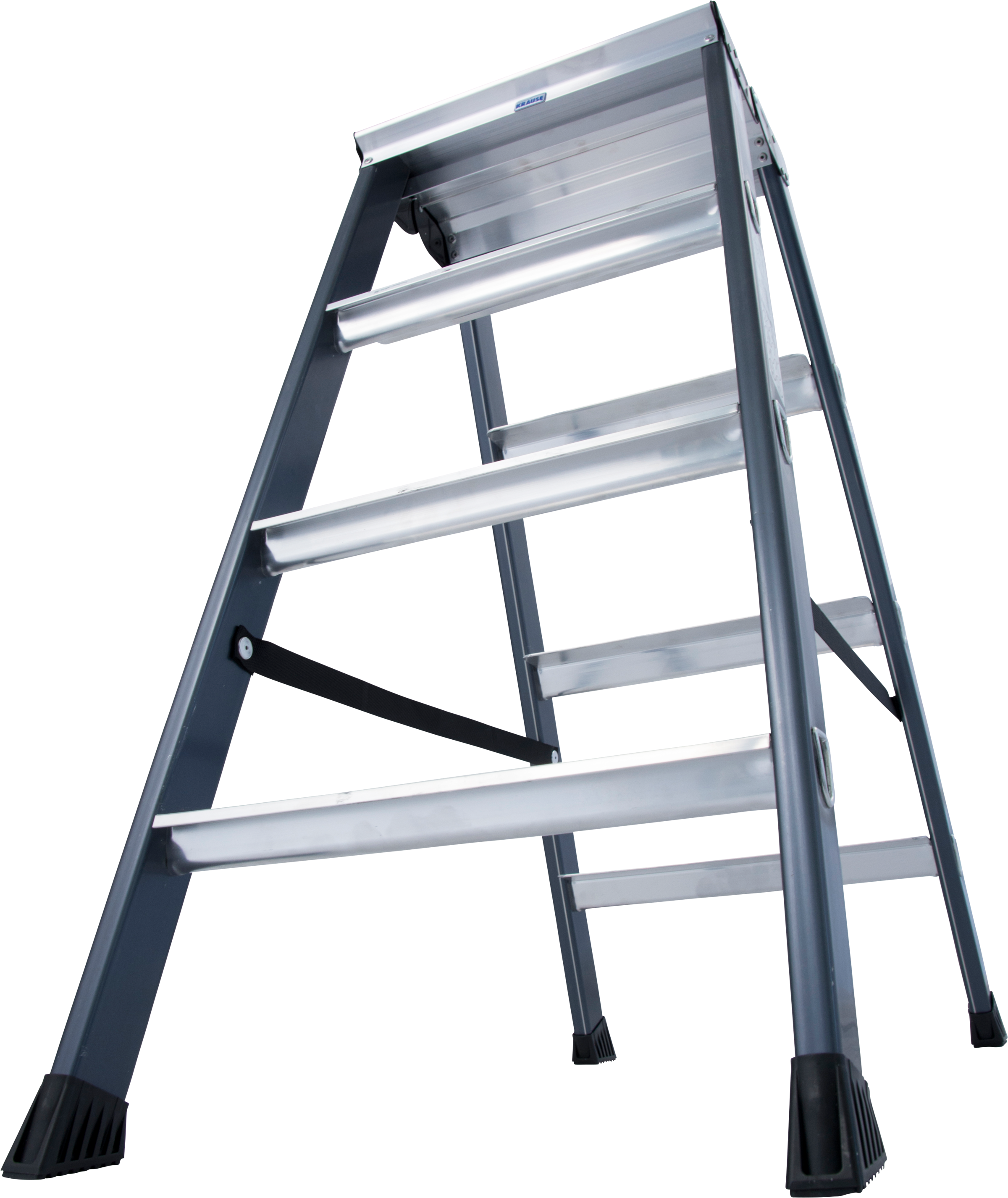 KRAUSE Doppelleiter »SePro D«, Alu eloxiert, 2x4 Stufen, Arbeitshöe ca. 241 cm